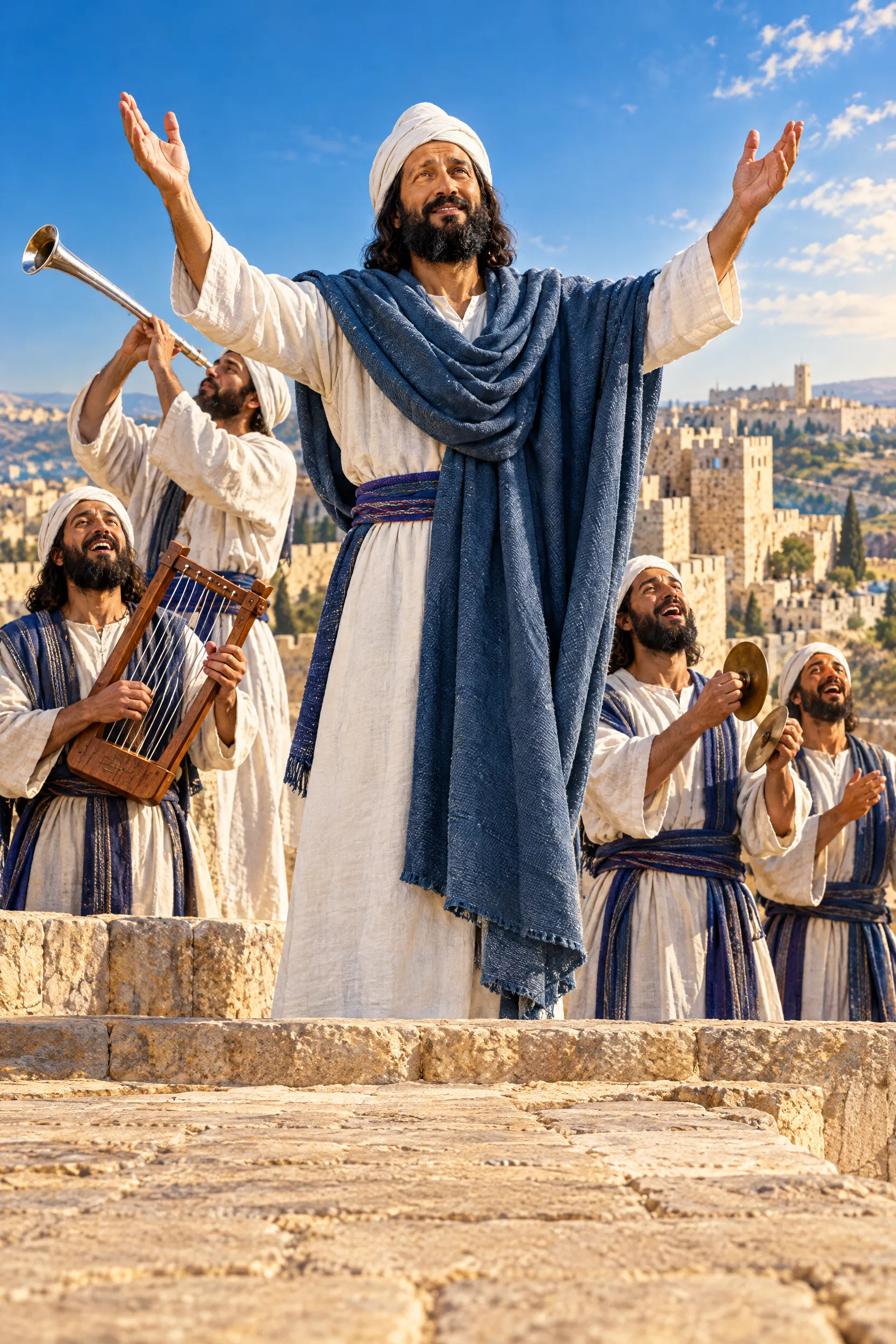Ezra Leads Praise on the Wall