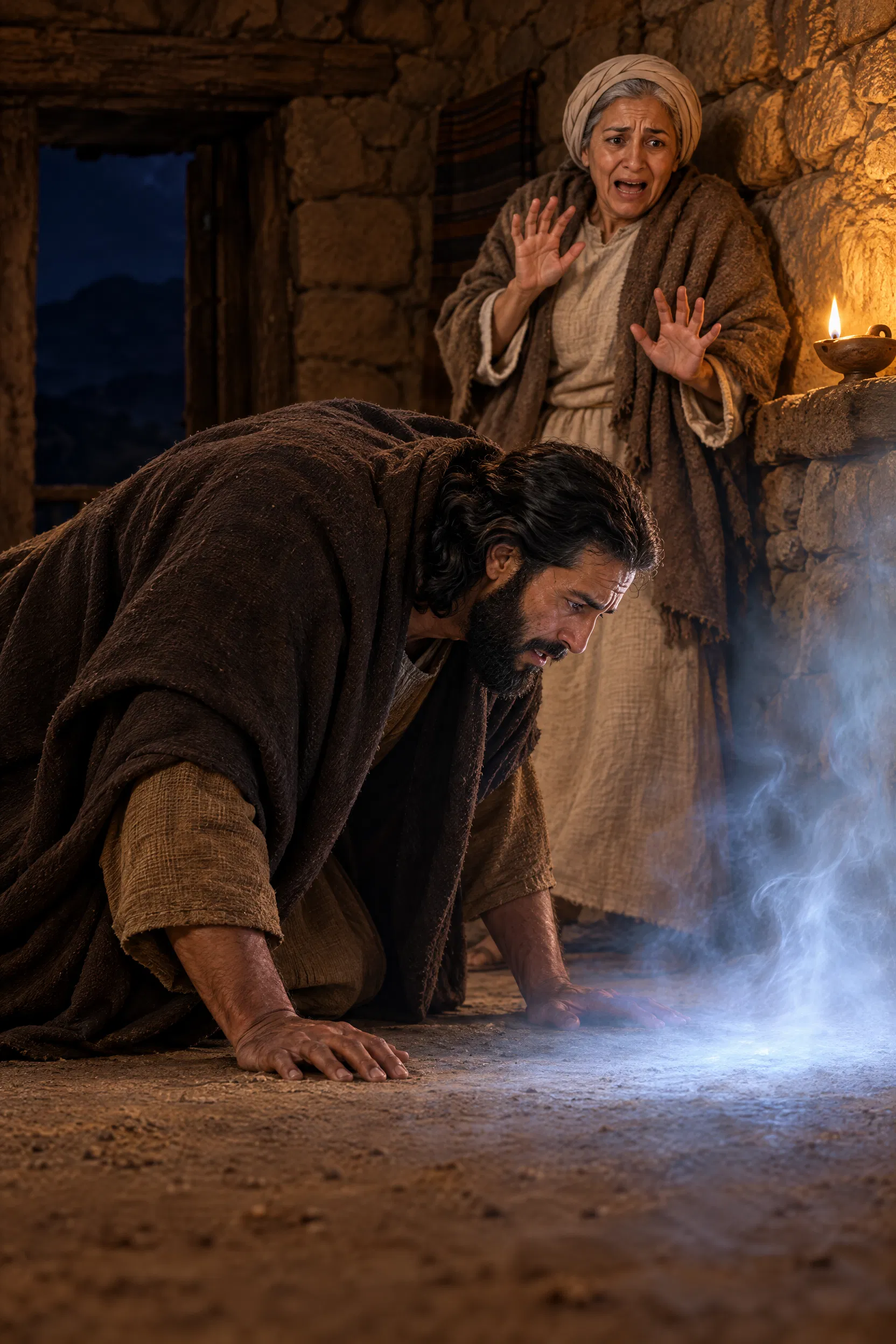 Saul Bows Low at the Woman of Endor's House