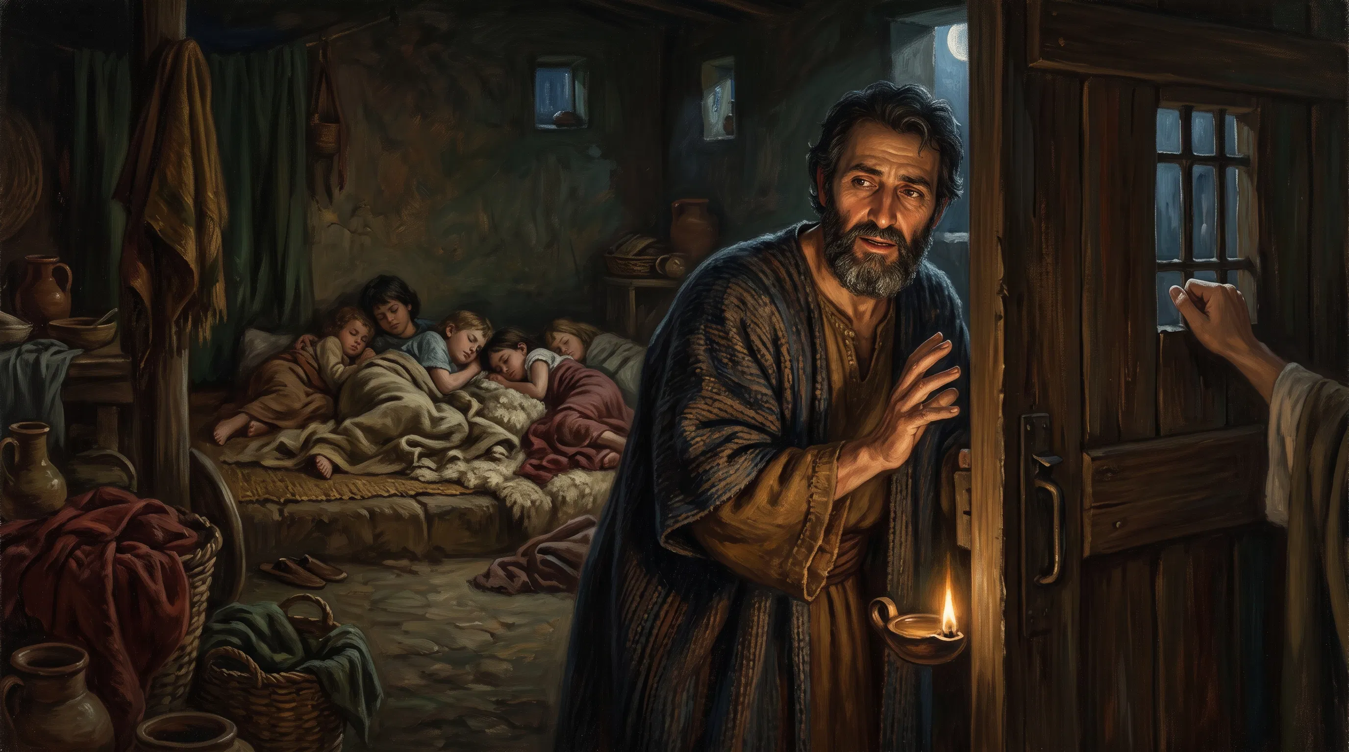 The Man Answers Through the Door at Midnight