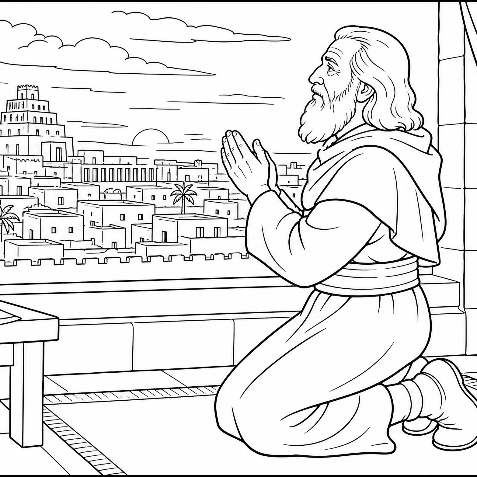 Daniel Praying Toward The Holy City