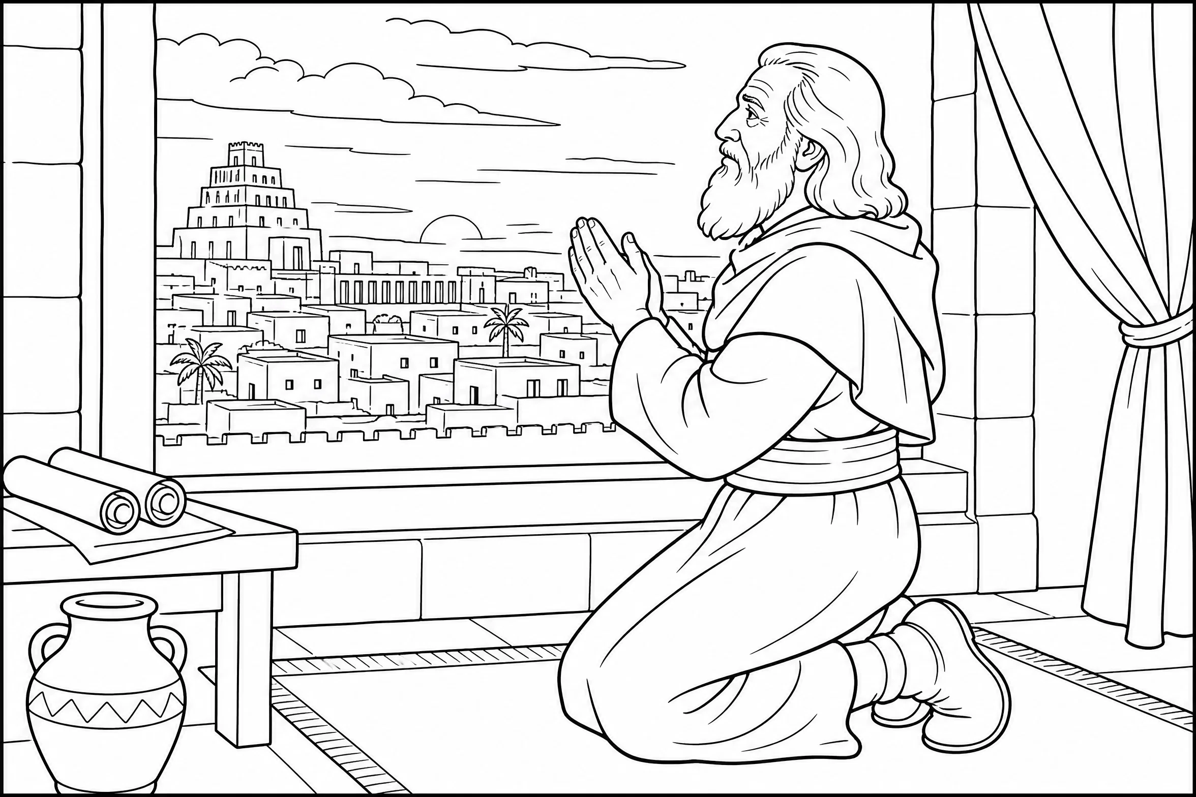 Daniel Praying Toward The Holy City