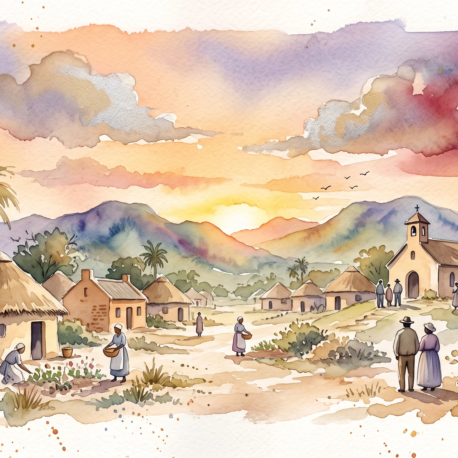 Golden Dusk in a Vintage Heartland