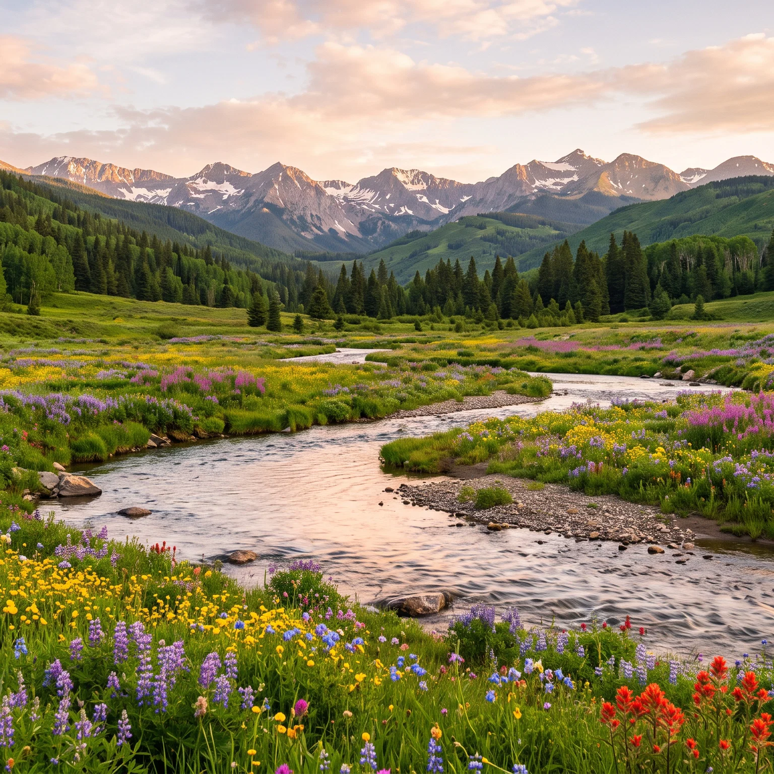 River of Peace in the Morning Light