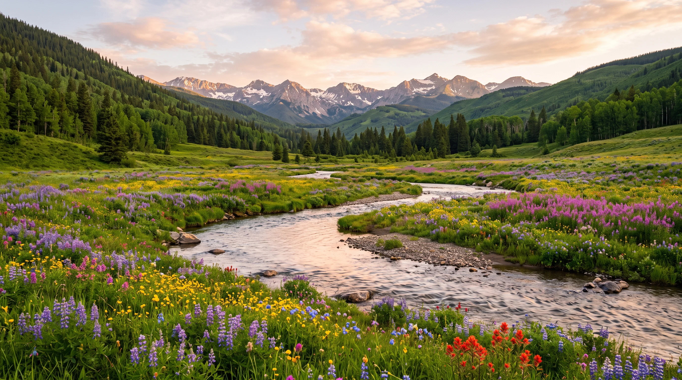 River of Peace in the Morning Light
