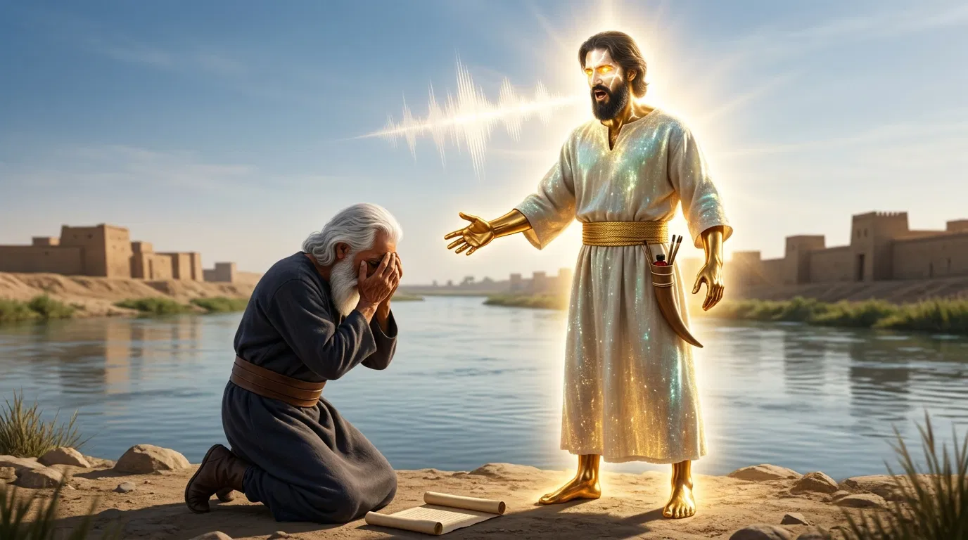 Glorious Angel Speaking to Daniel at the River