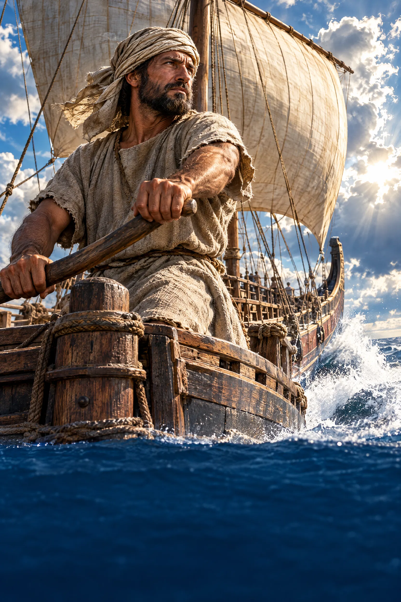 A Helmsman Steers a Great Ship with a Small Oar