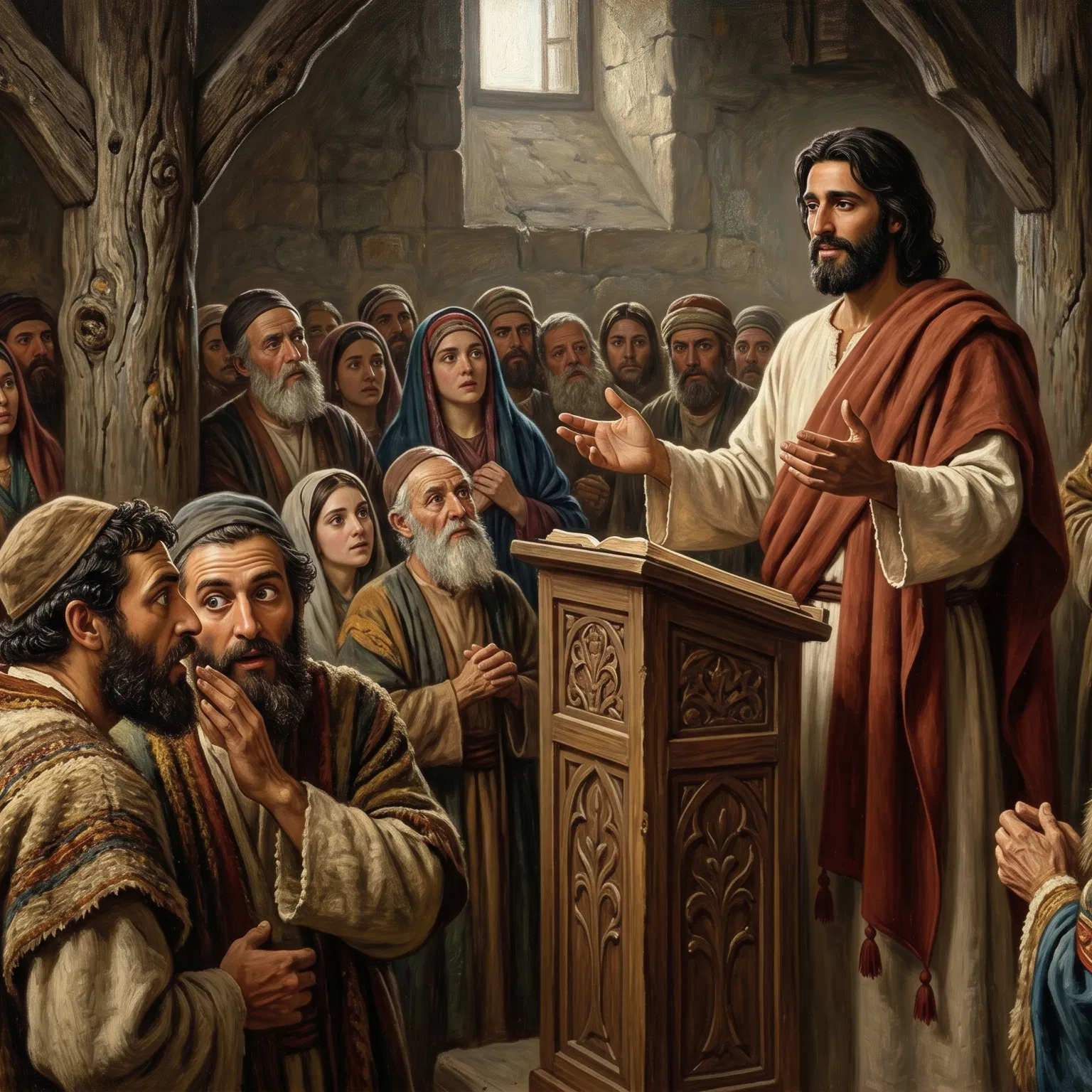 Jesus Teaches in the Synagogue at Nazareth