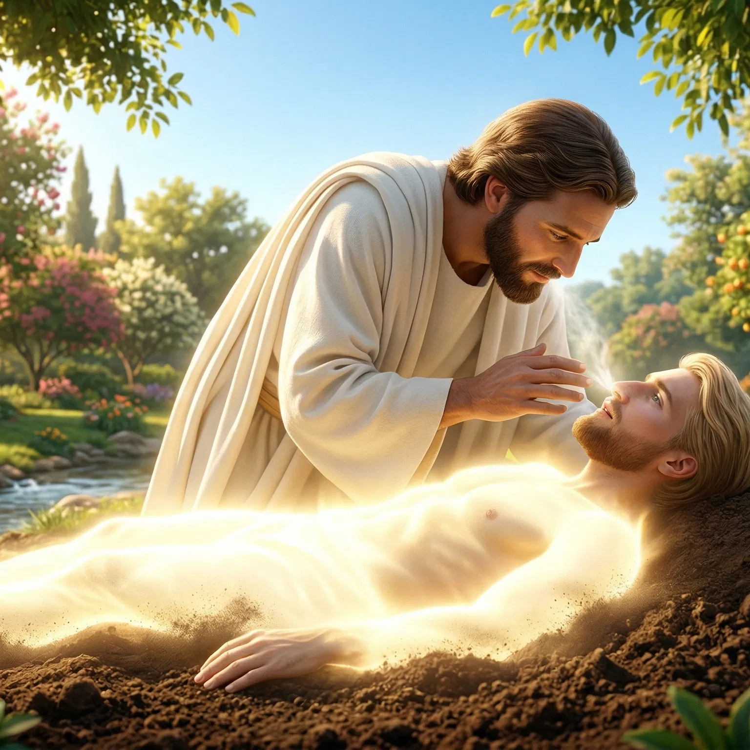 God Forms Adam From the Dust
