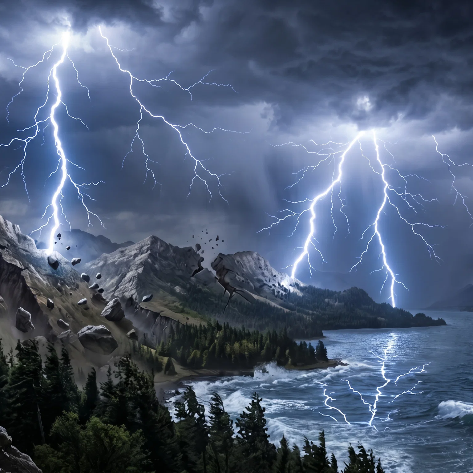 Divine Lightning Illuminating the Earth