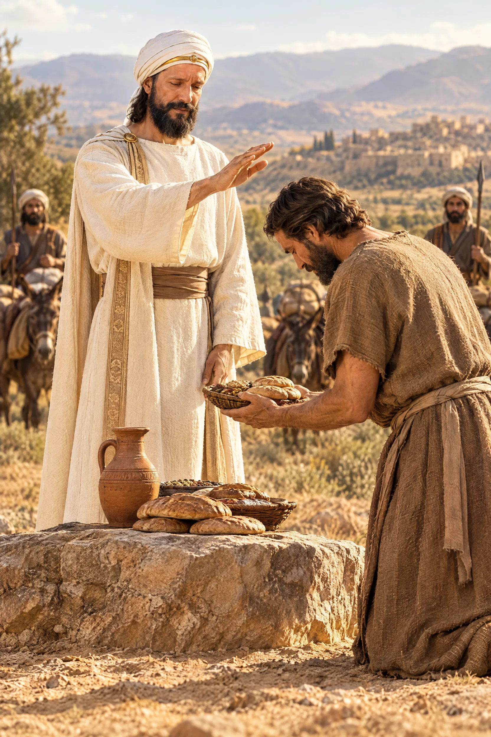 Melchizedek Blesses Abram and Receives Bread