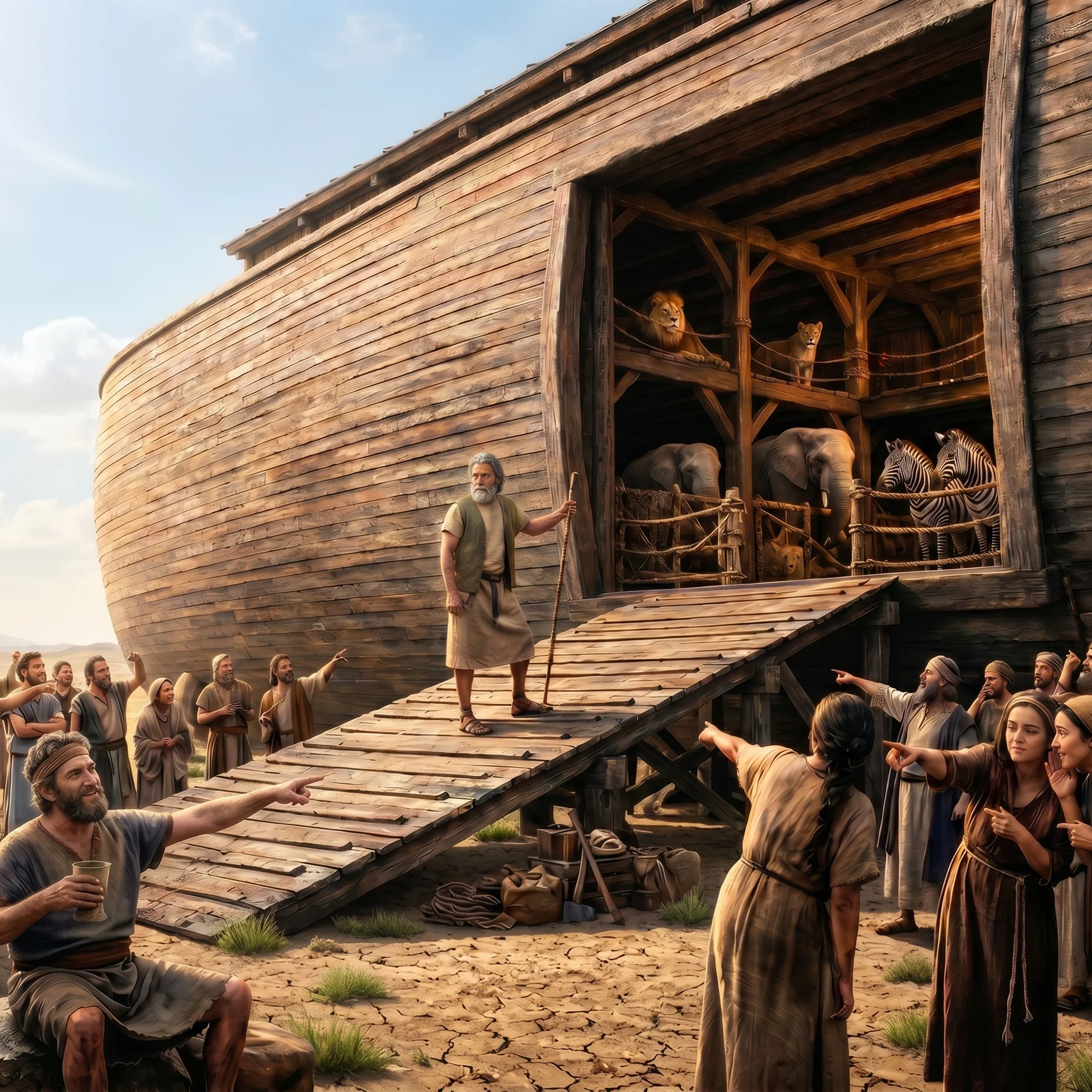 Noah Calling The People To Come In