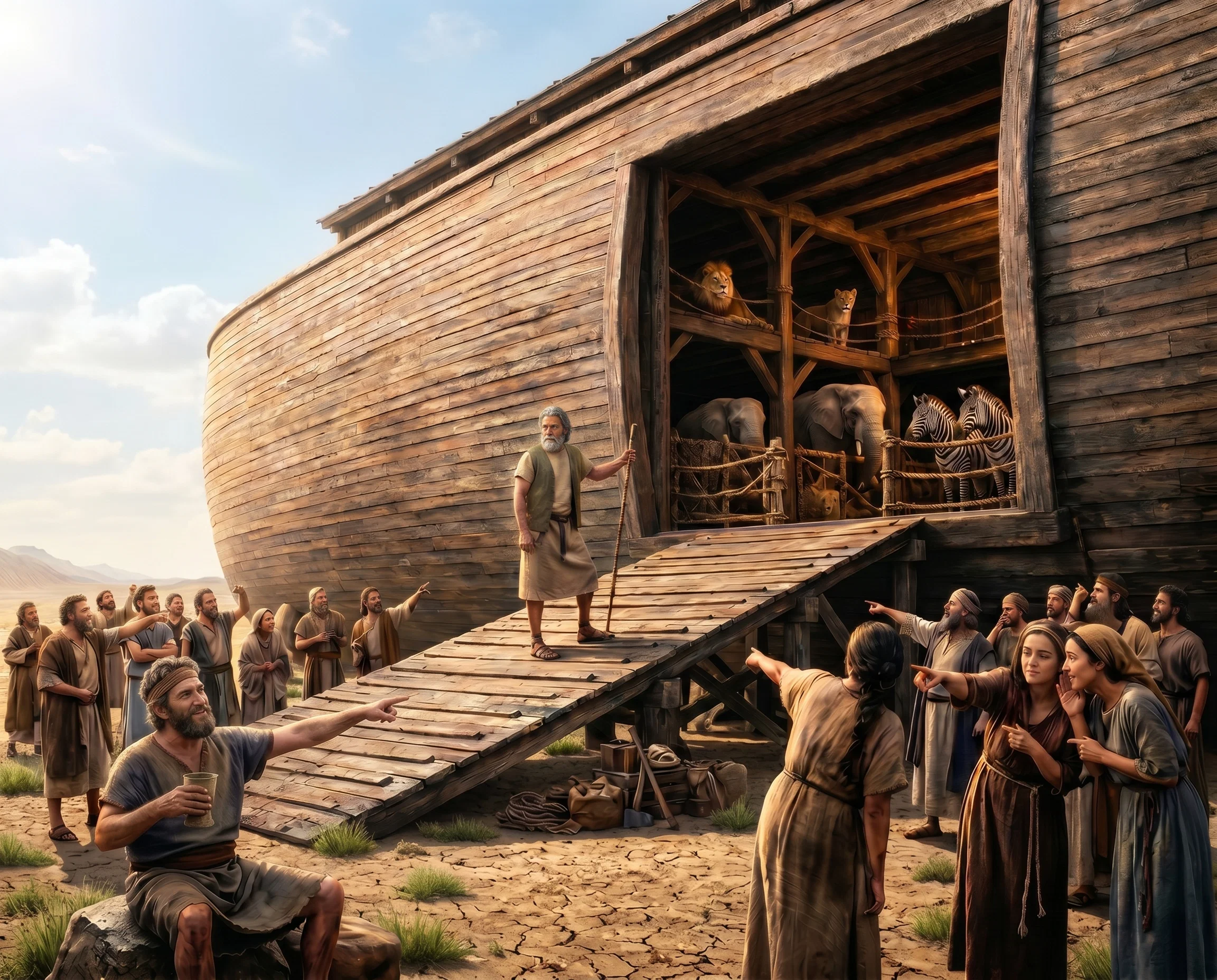 Noah Calling The People To Come In
