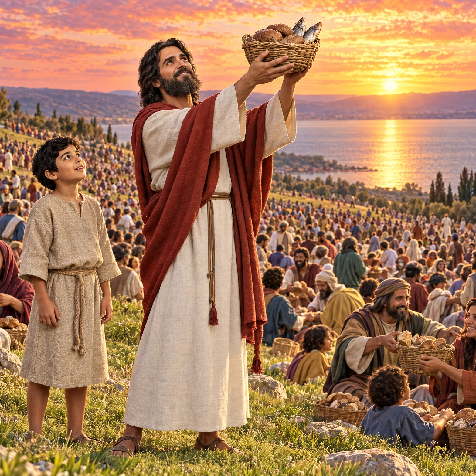 The Miraculous Provision at Sunset