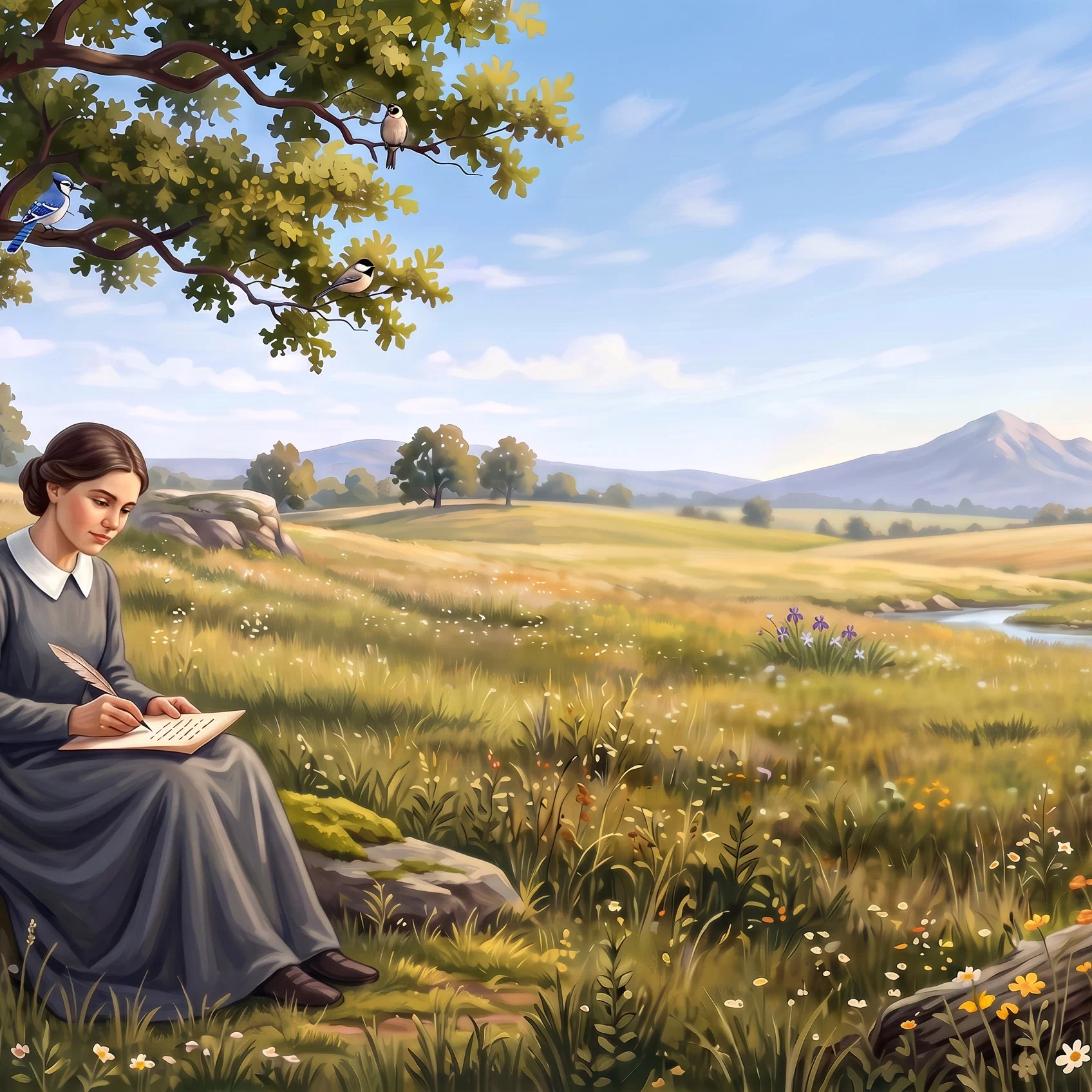 A Peaceful Morning in the Pasture