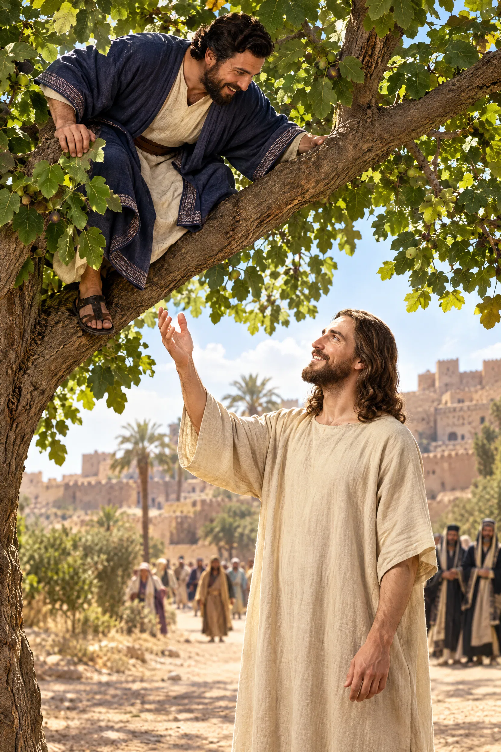 Jesus Calls Zacchaeus Down from the Sycamore