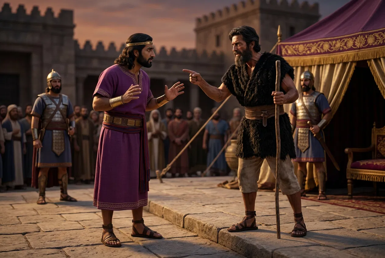 Elijah Rebukes King Ahab