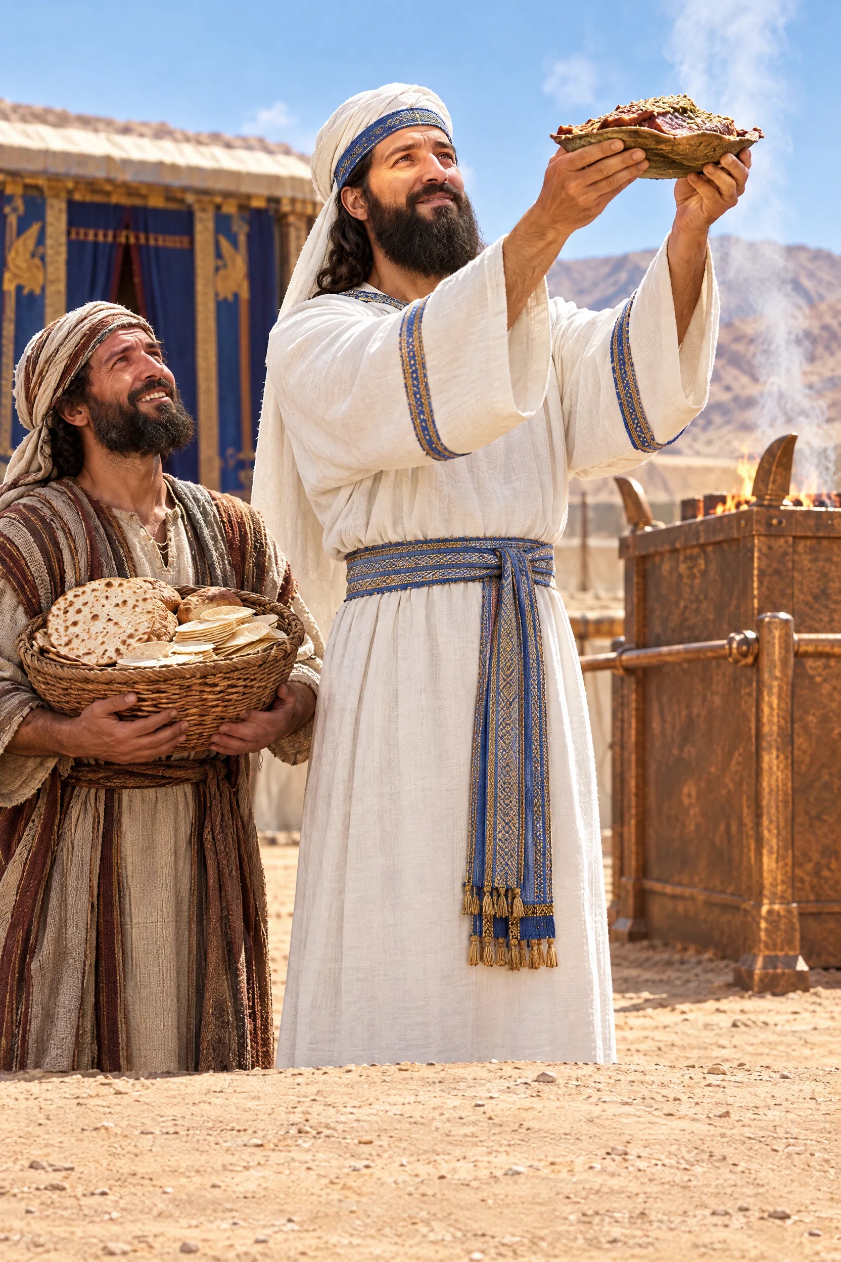 Priest Waves the Peace Offering Before the Lord