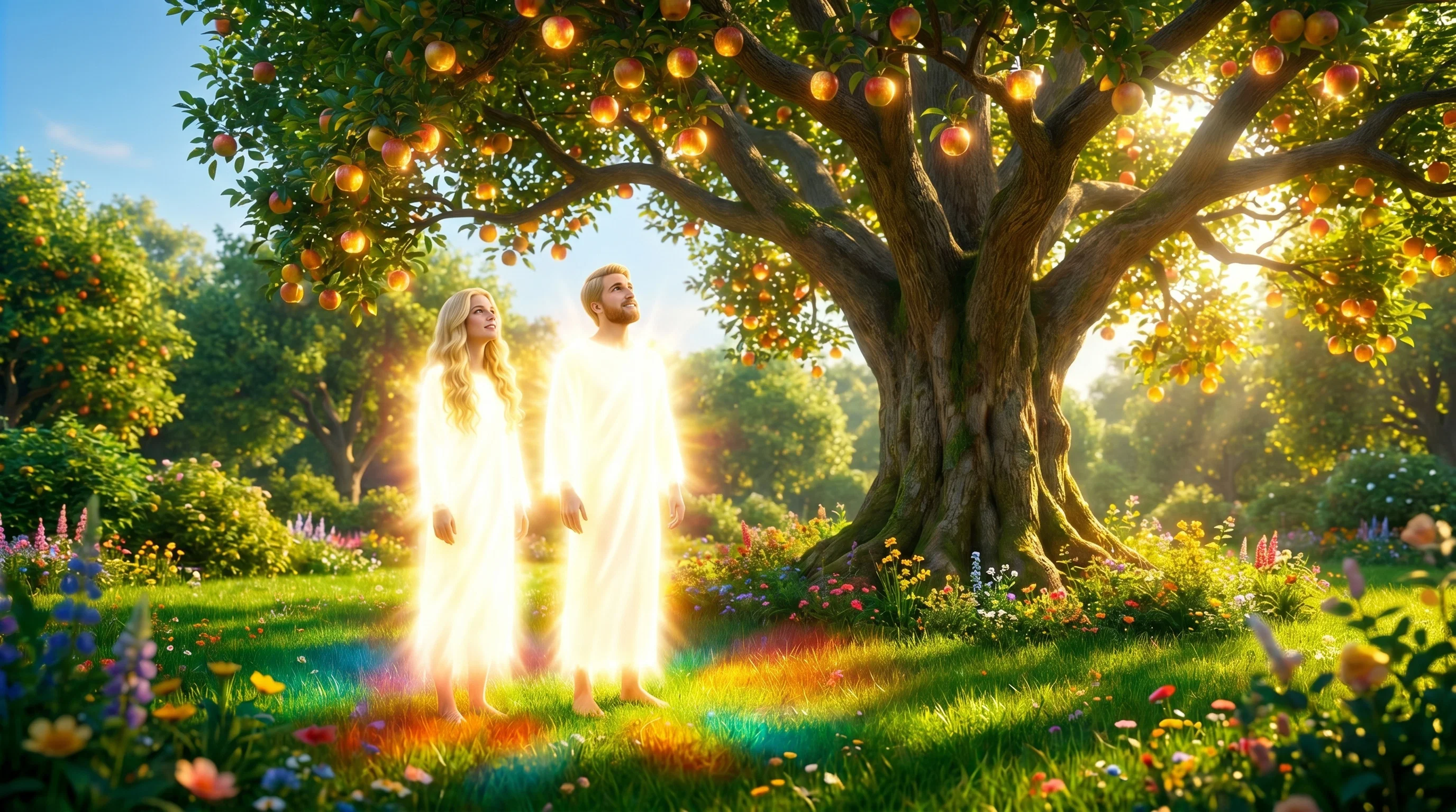 Adam and Eve Before the Tree of Life