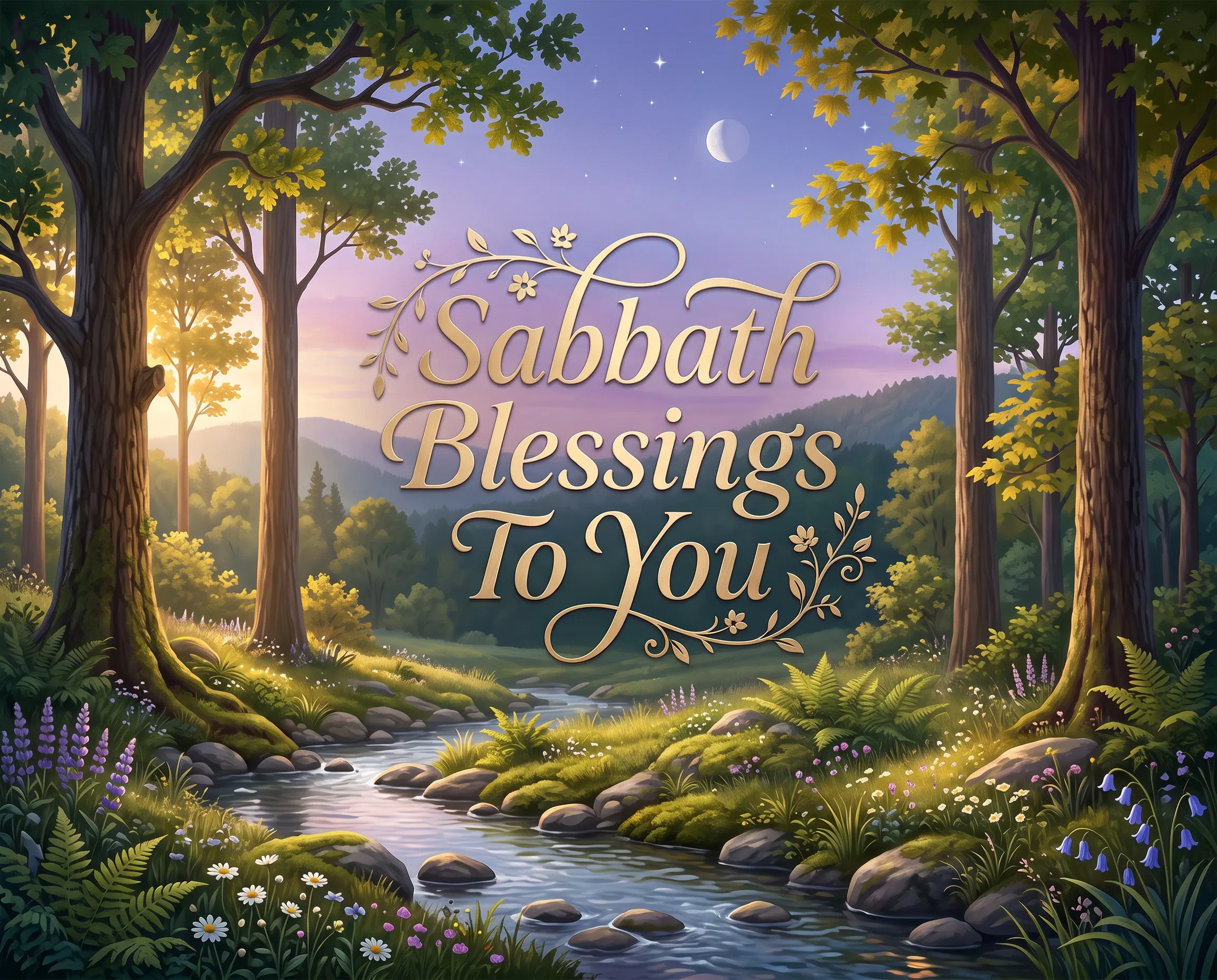 Sabbath Blessings Over a Forest Stream