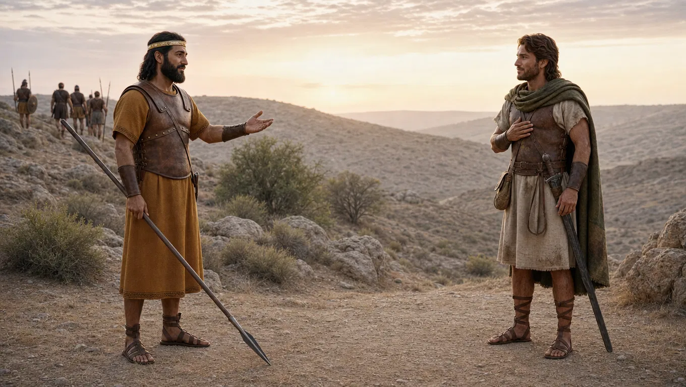 Saul and David Talk After the Spear Is Spared
