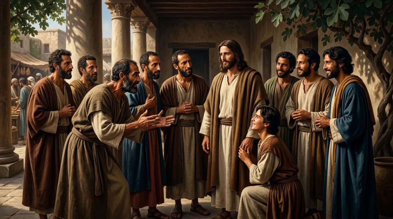The Apostles Gather Around Jesus to Report