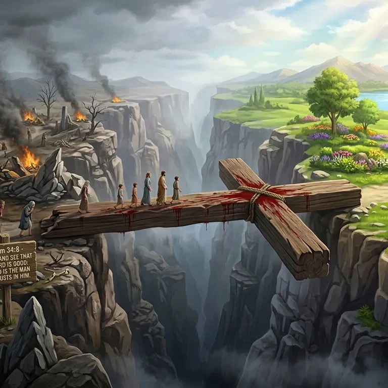 The Cross as a Bridge Over a Canyon