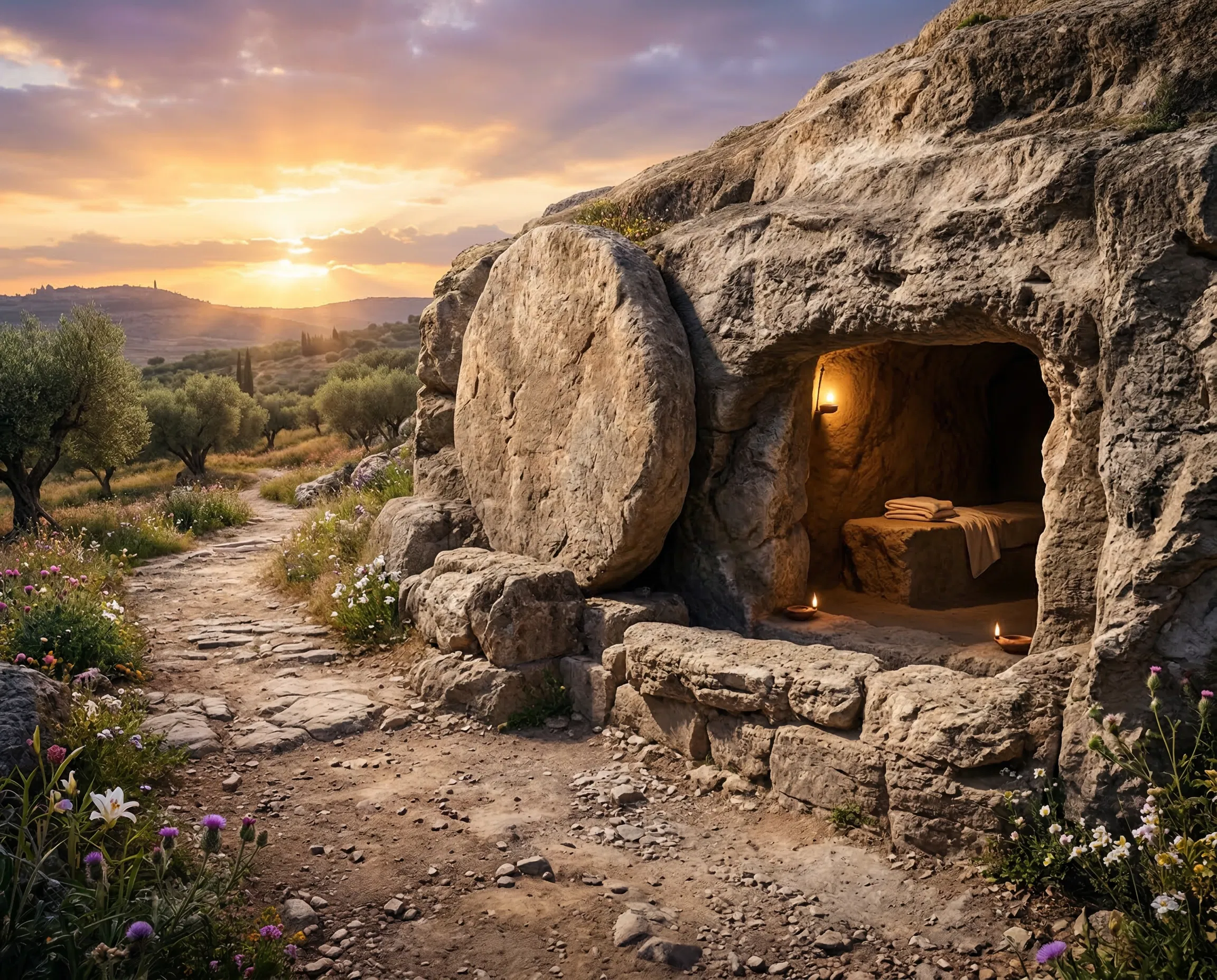 The Empty Tomb at Sunrise