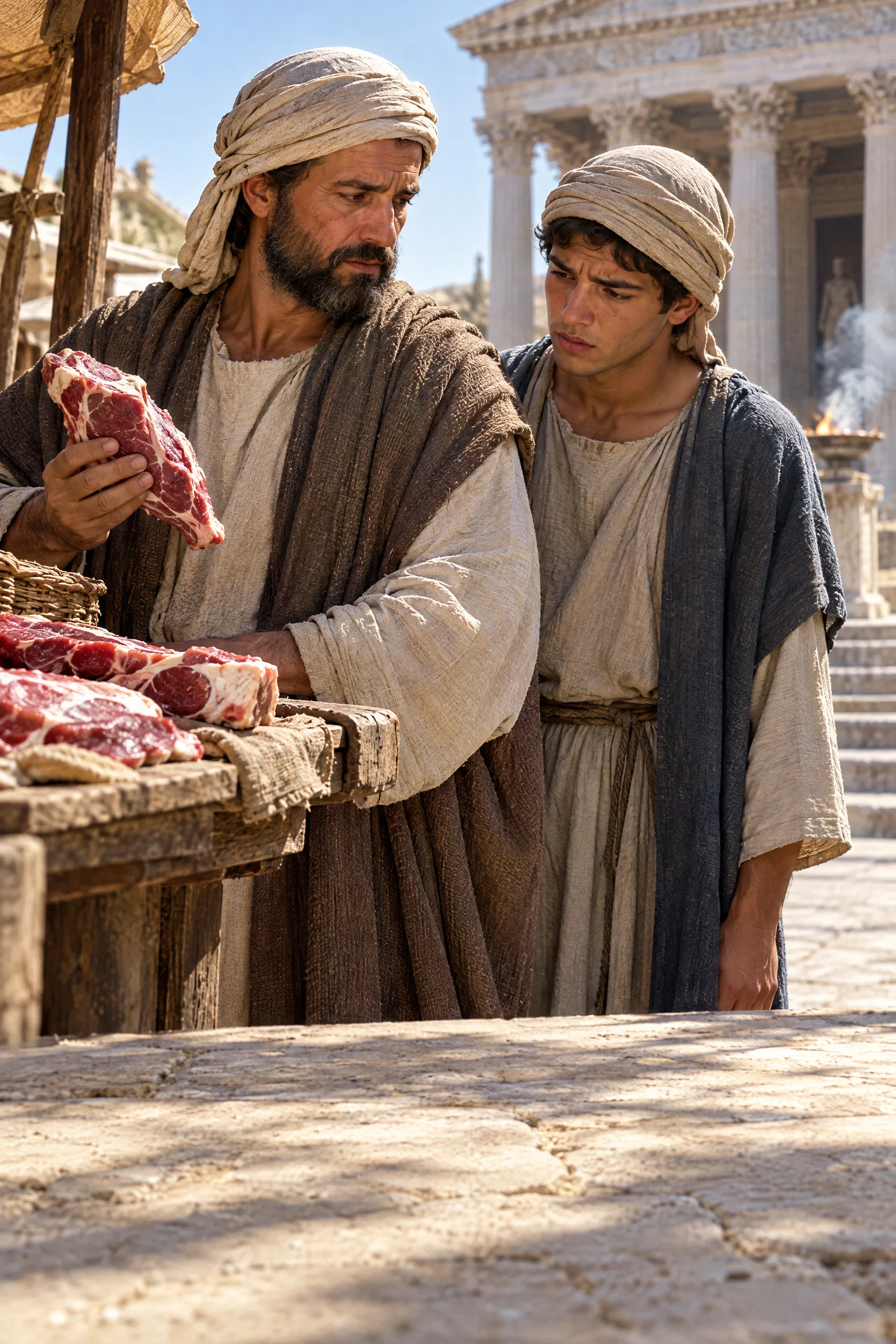 A Believer Weighs Meat Offered to Idols