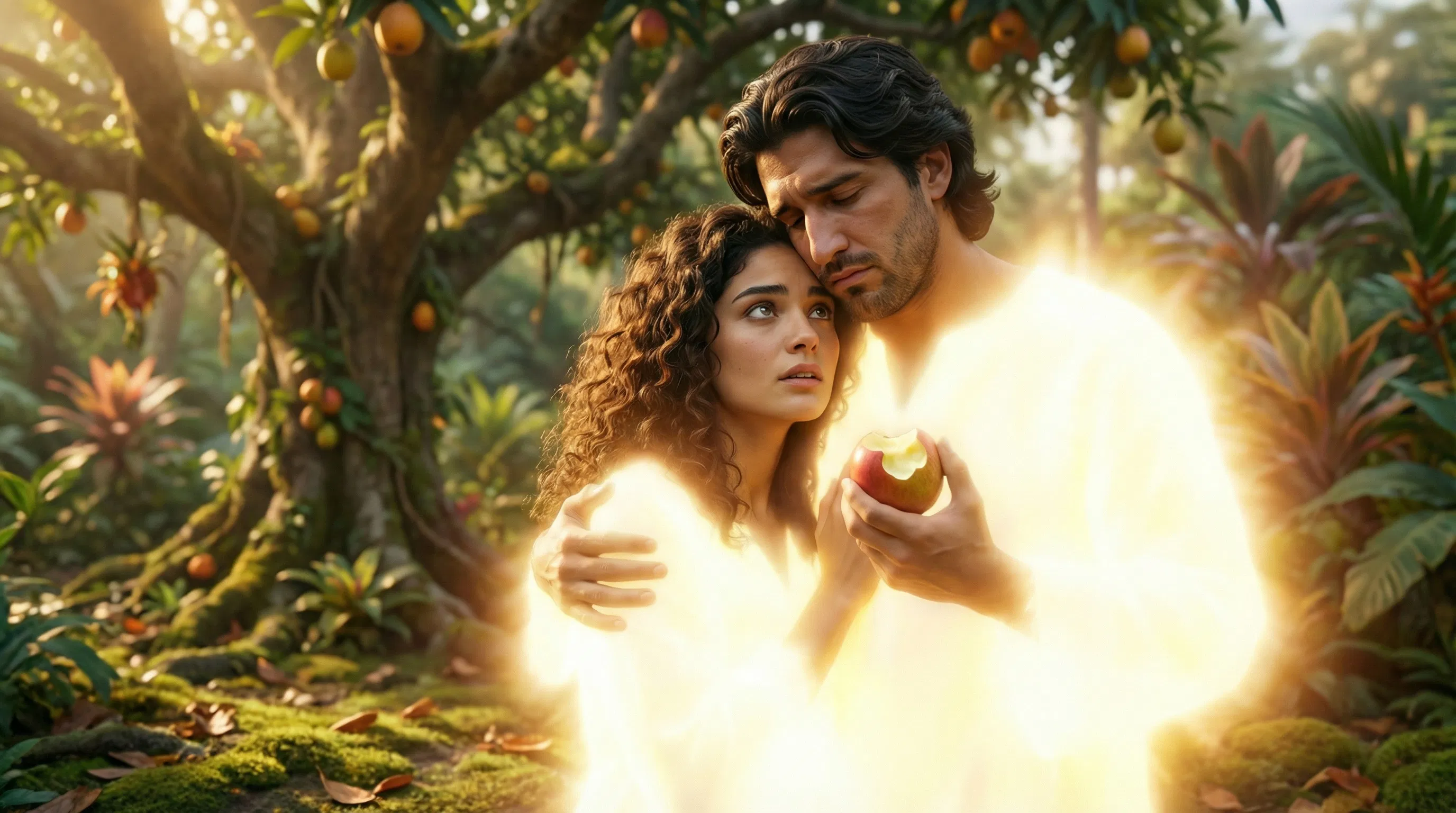 Adam Holding the Bitten Fruit with Eve