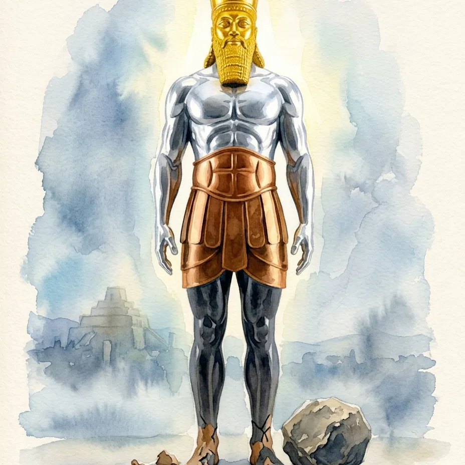 Nebuchadnezzar's Metal Statue With the Stone