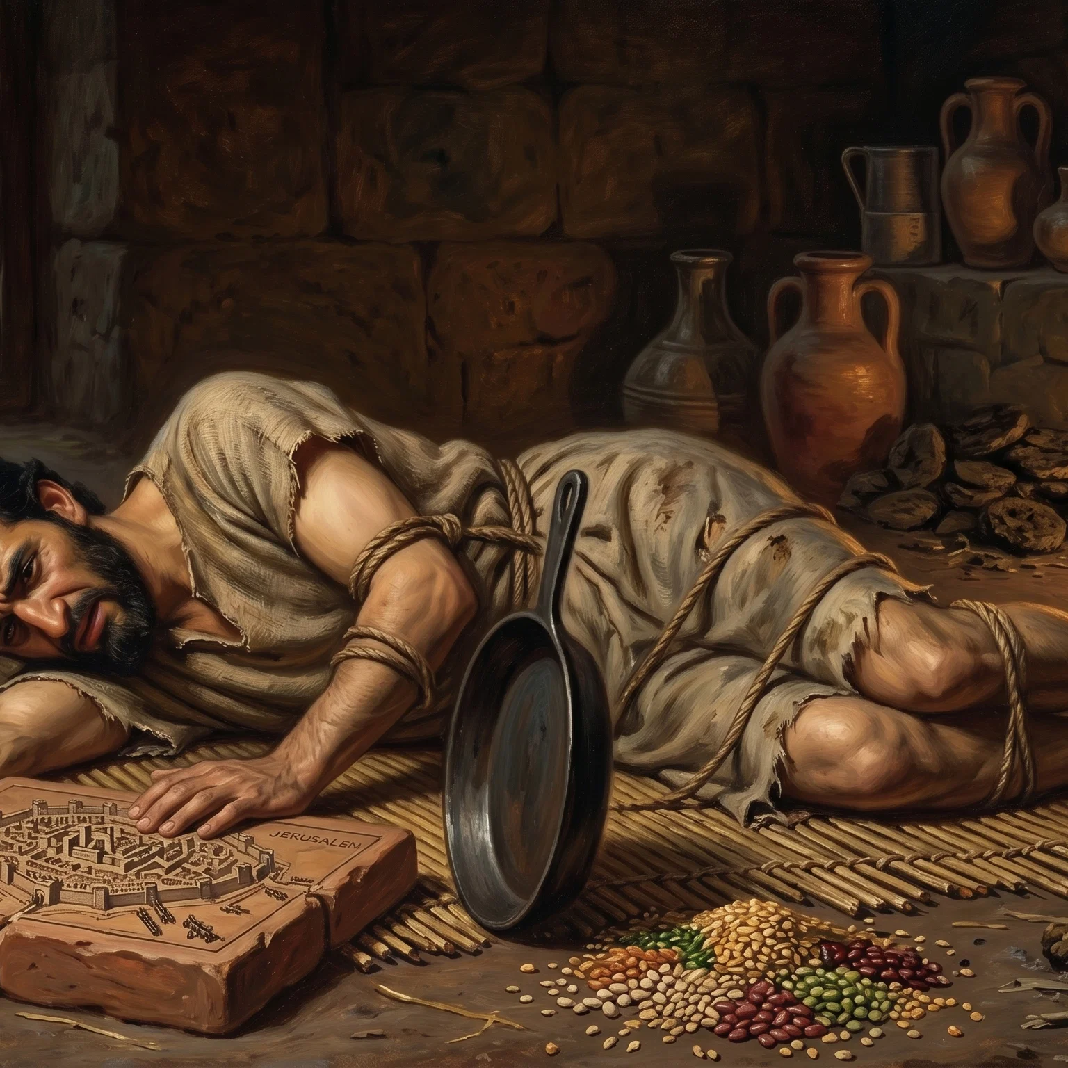 The Prophet Ezekiel Bearing Israel's Burden