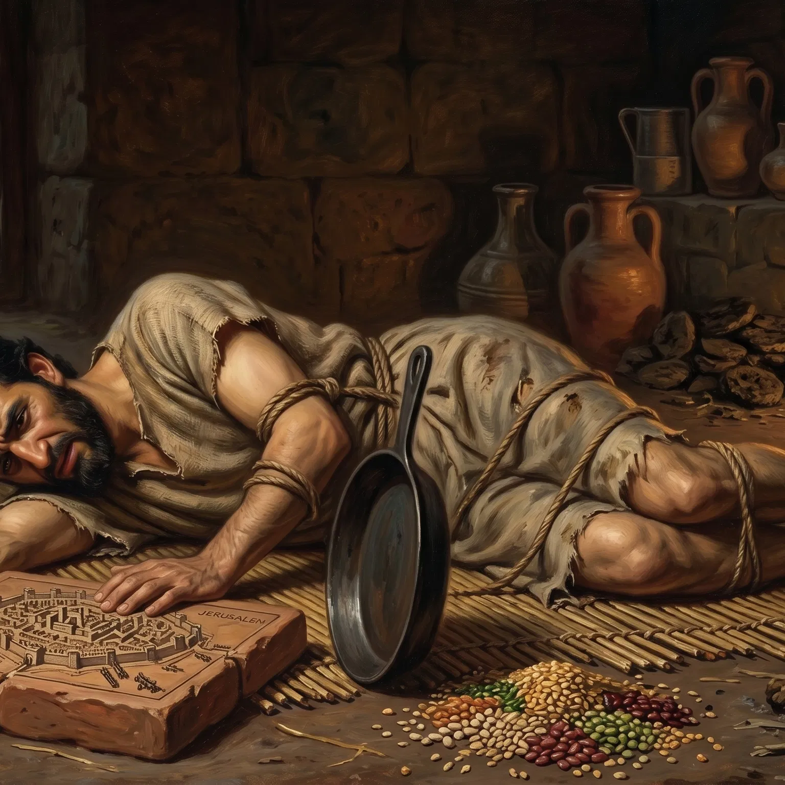 The Prophet Ezekiel Bearing Israel's Burden