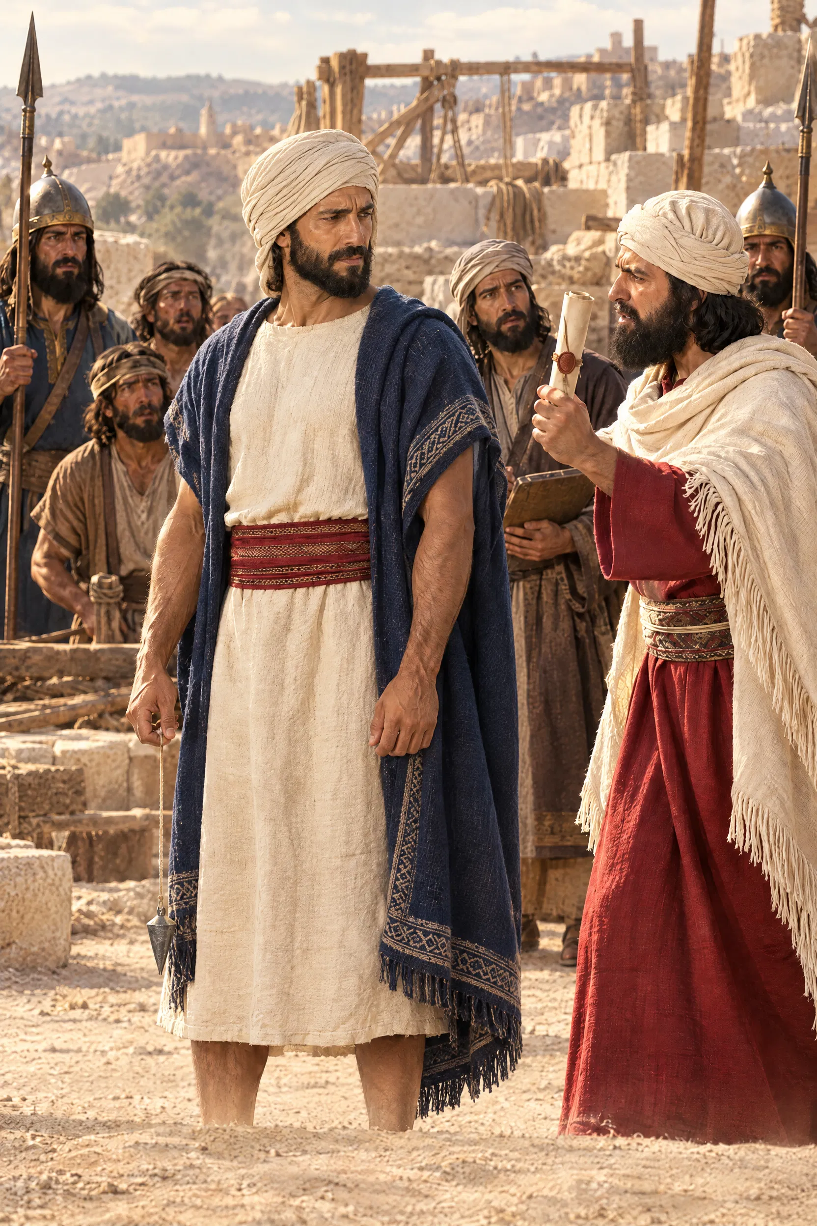 Zerubbabel Faces the Adversaries at the Temple Site