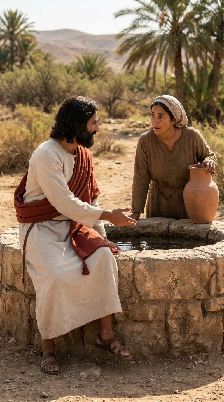 Jesus Speaks with the Samaritan Woman at the Well