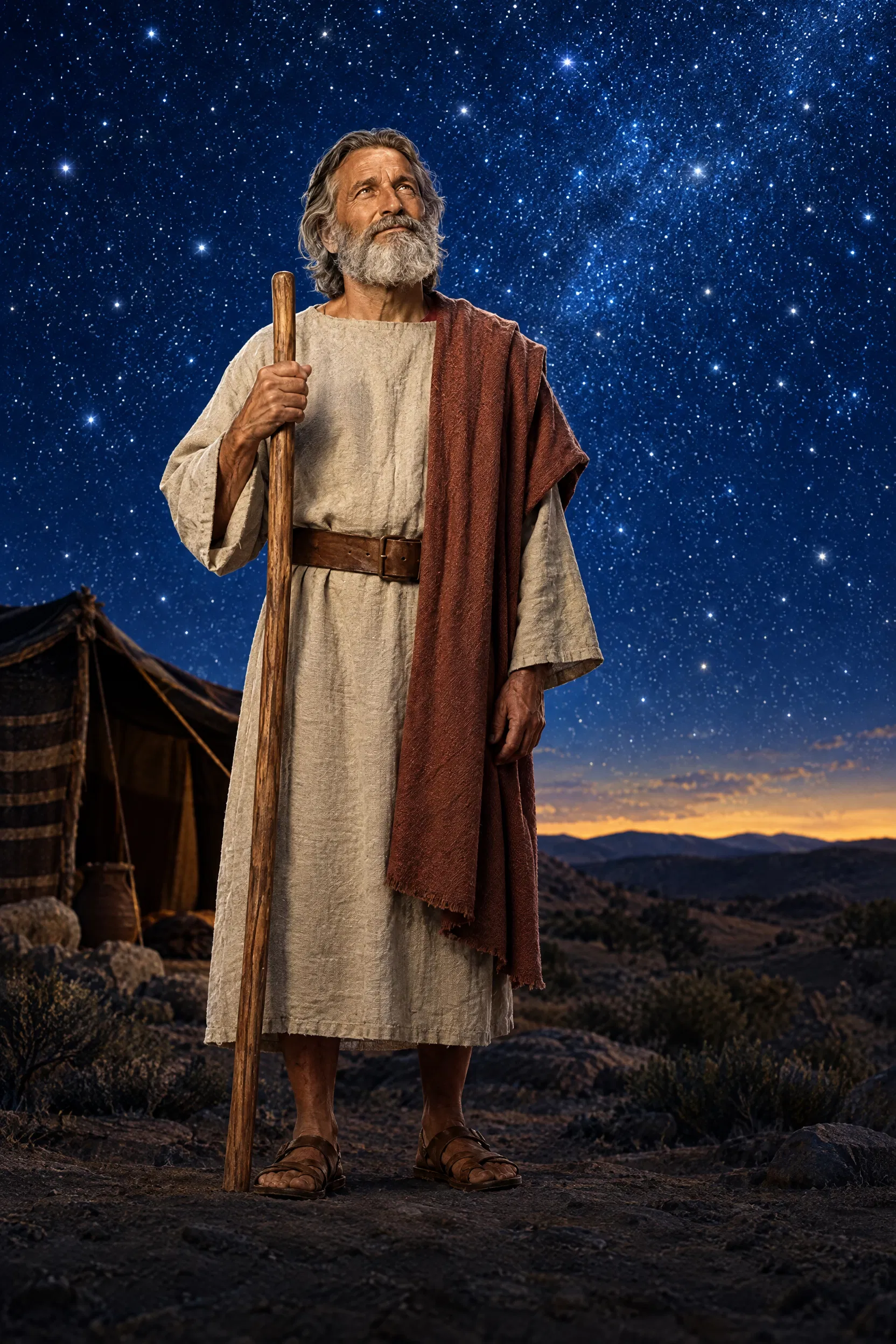Abraham Gazes at the Stars Before His Tent