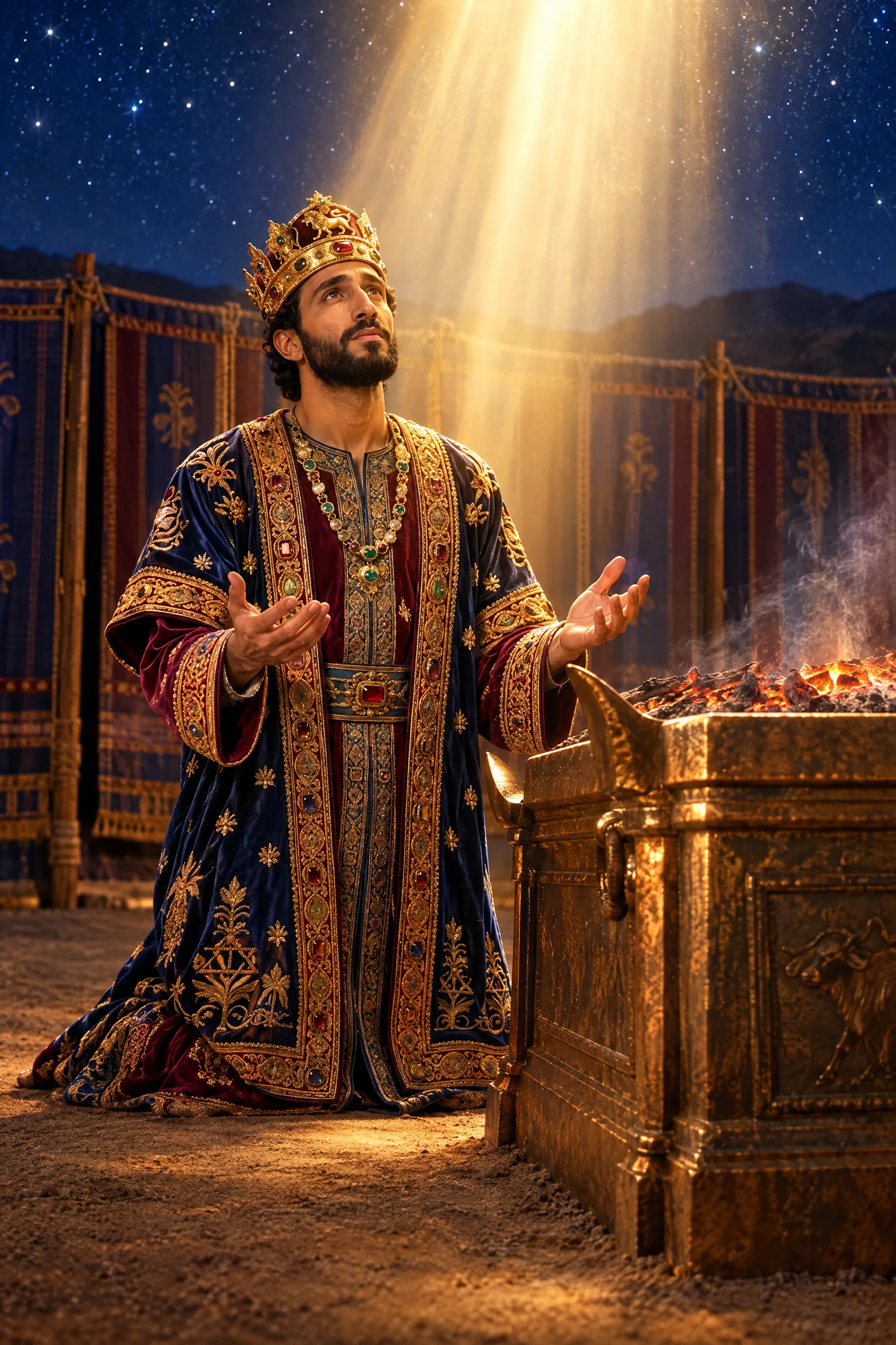 Solomon Prays at the Bronze Altar at Gibeon