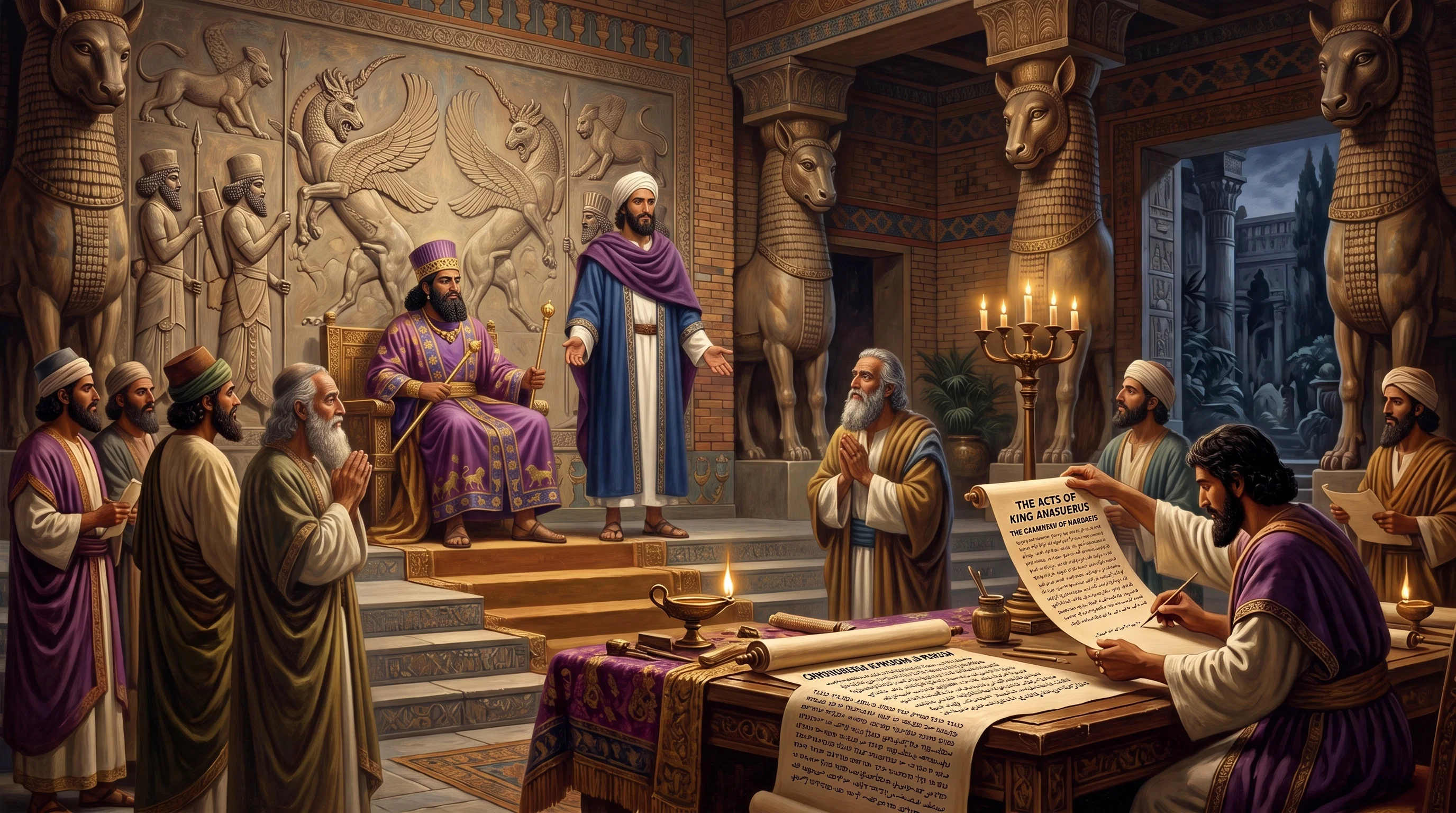 Mordecai Honored in the Persian Court