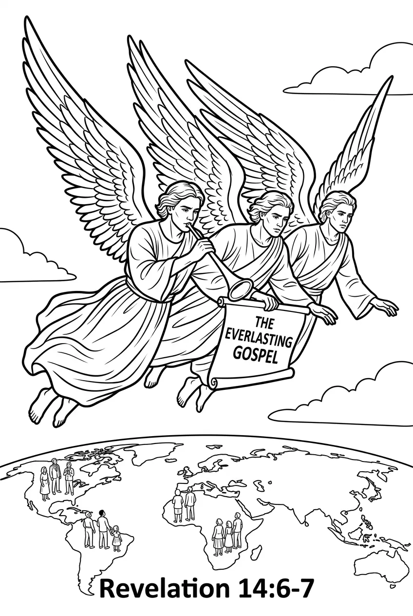 Three Angels Flying Over the Earth