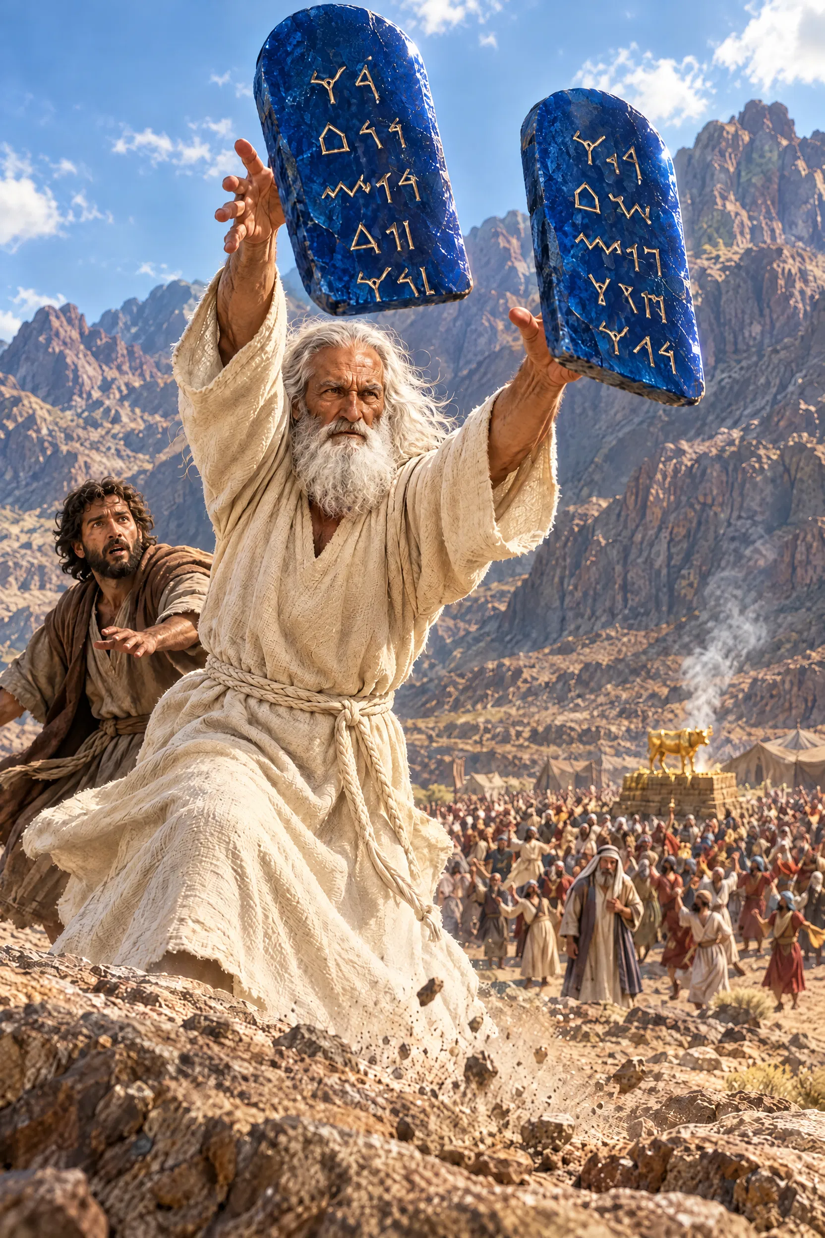 Moses Breaks the Tablets at the Golden Calf