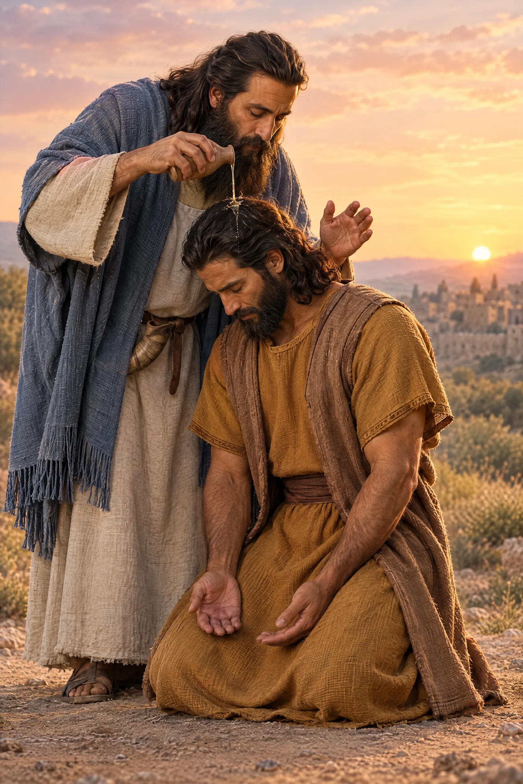 Samuel Anoints Saul with Oil
