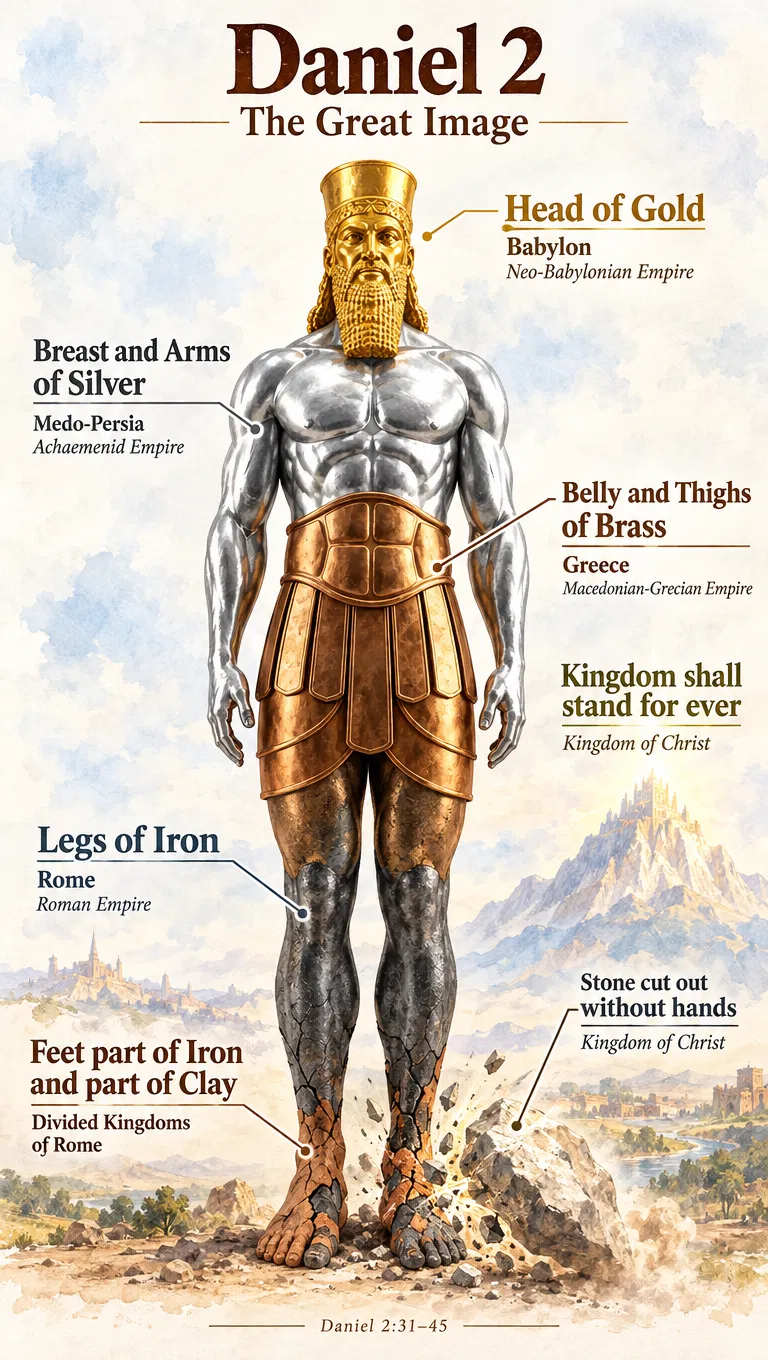 Daniel 2 Great Image Chart With Labelled Kingdoms