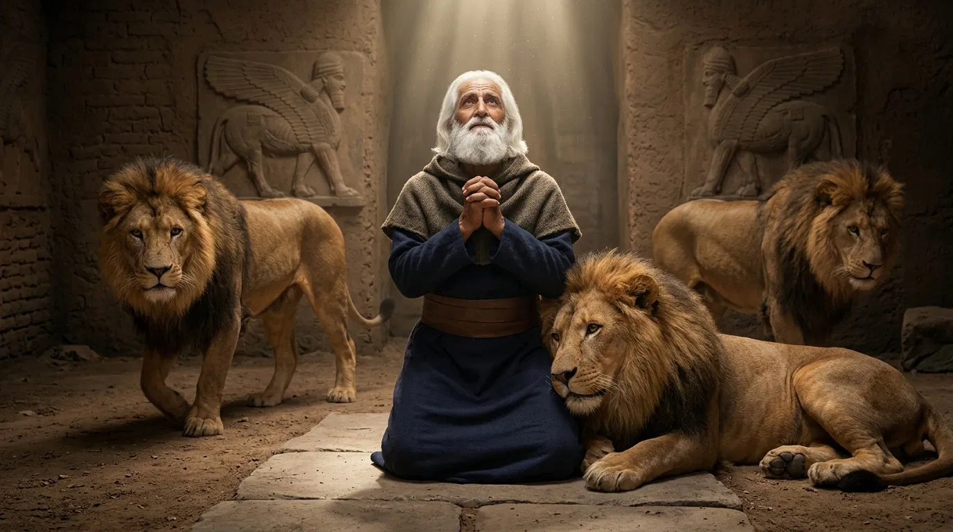 Daniel Prays Among the Lions