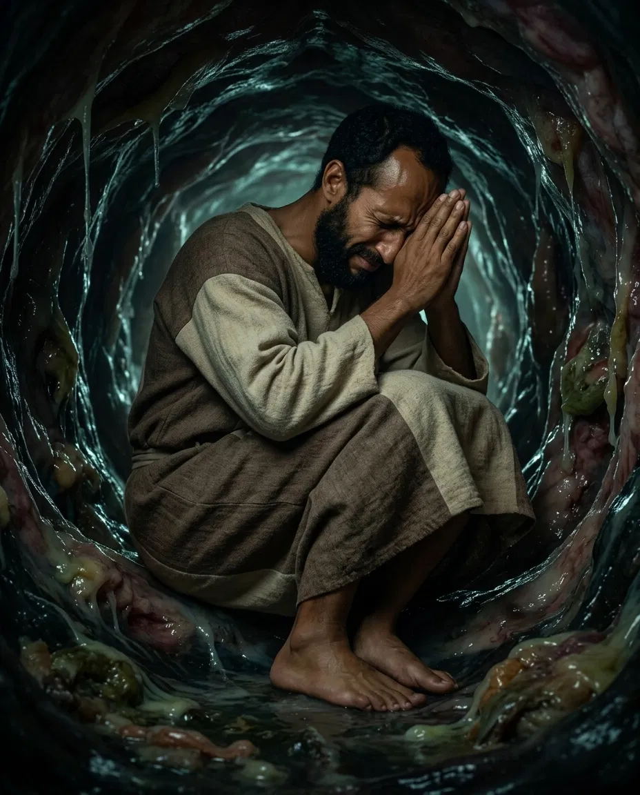 Jonah Praying Inside the Great Fish