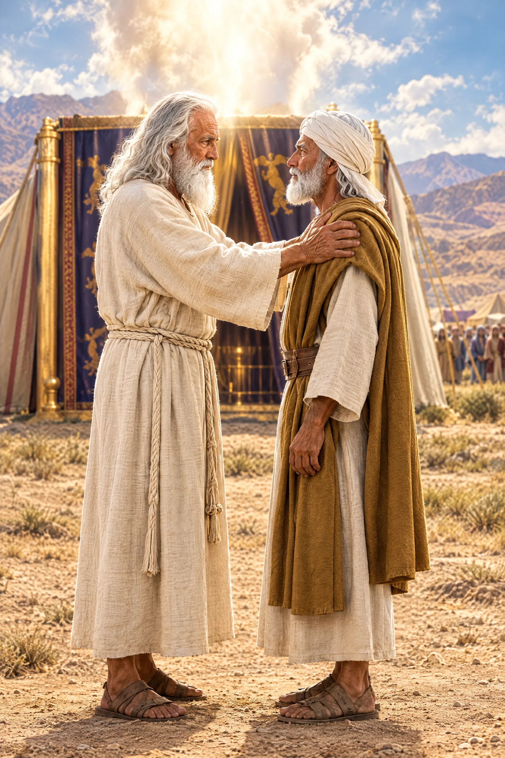 Moses Charges Joshua to Be Strong
