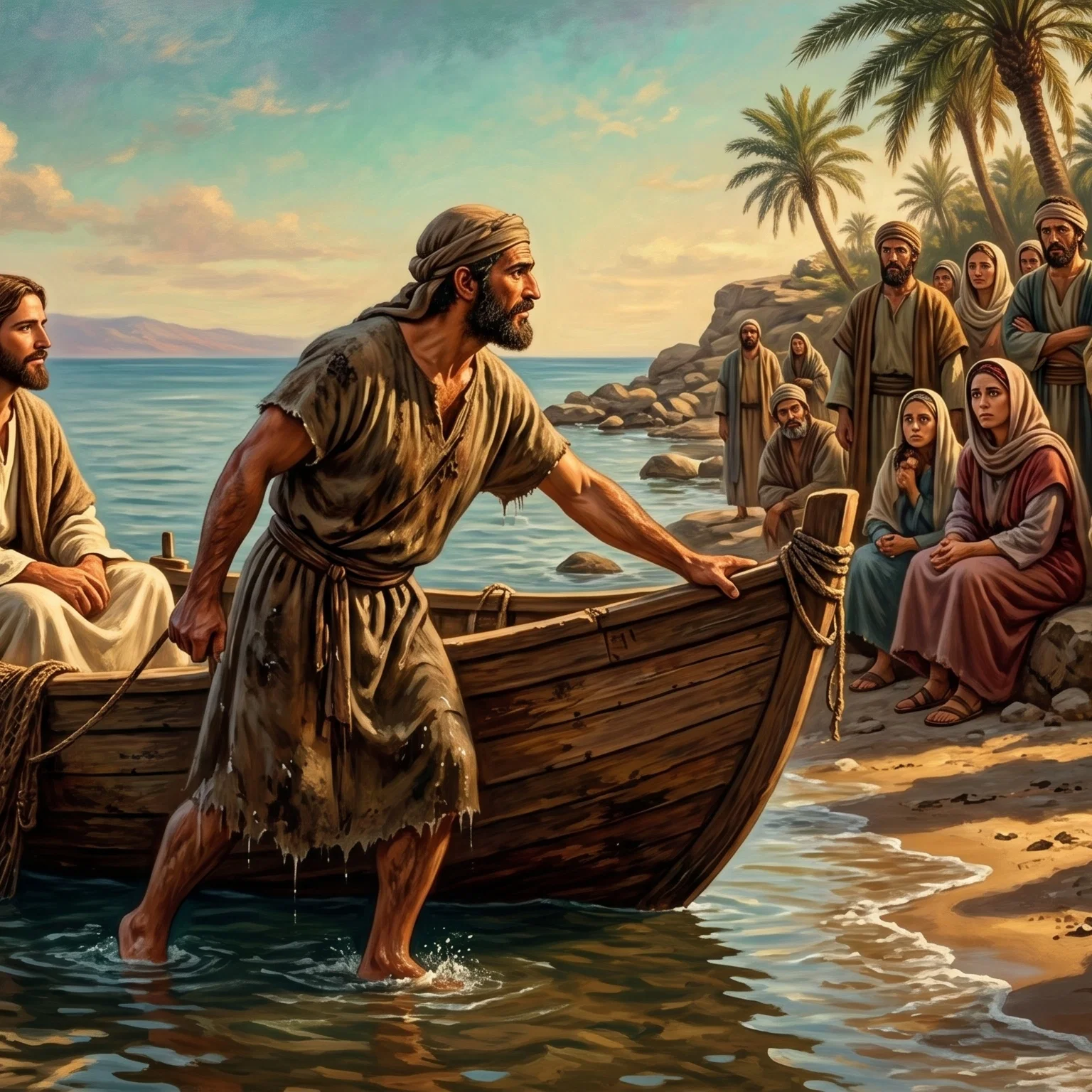 Jesus Teaching From Simon Peter's Boat