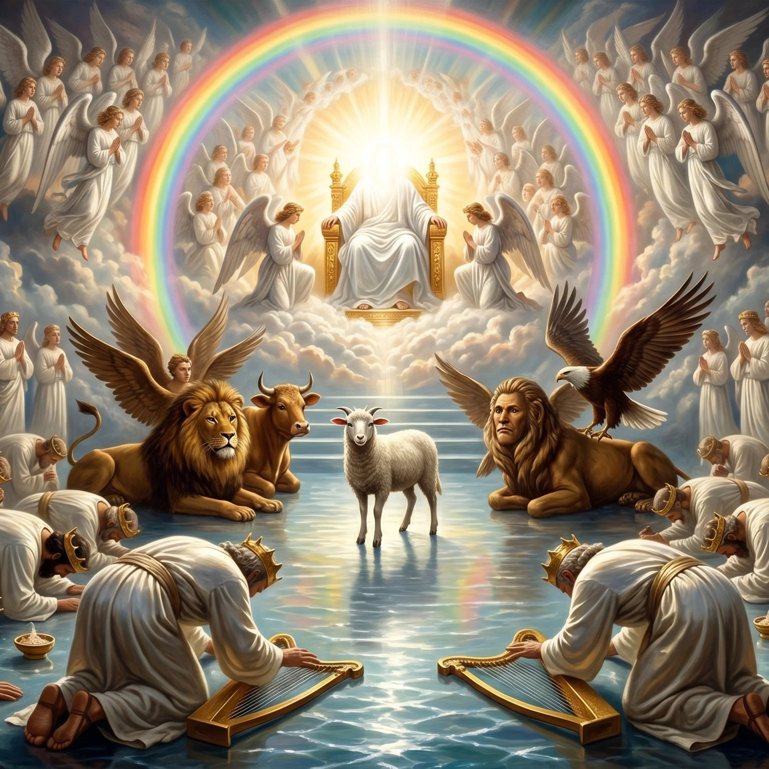The Twenty Four Elders Bowing Down