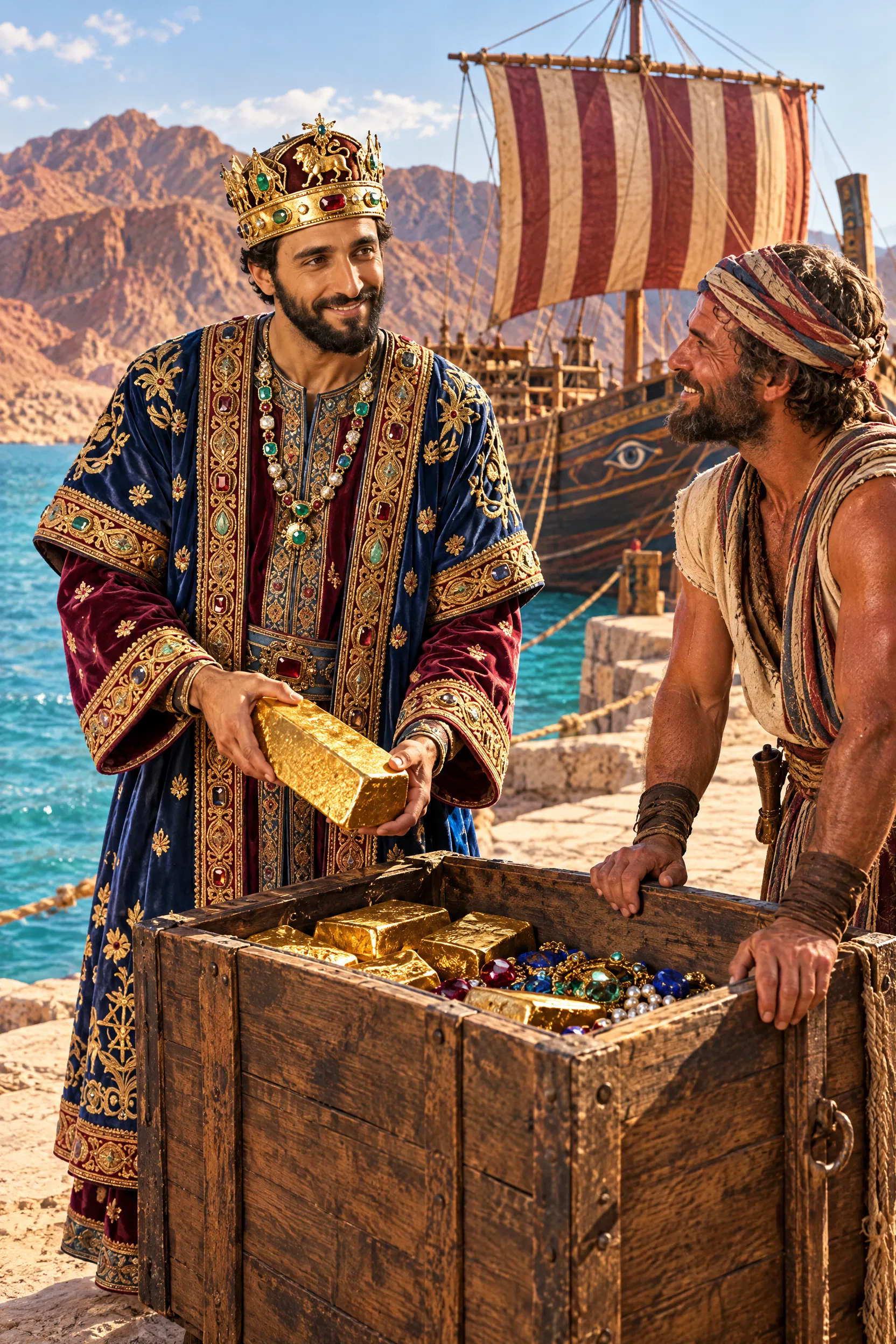 Solomon Receives Gold from Ophir's Ships