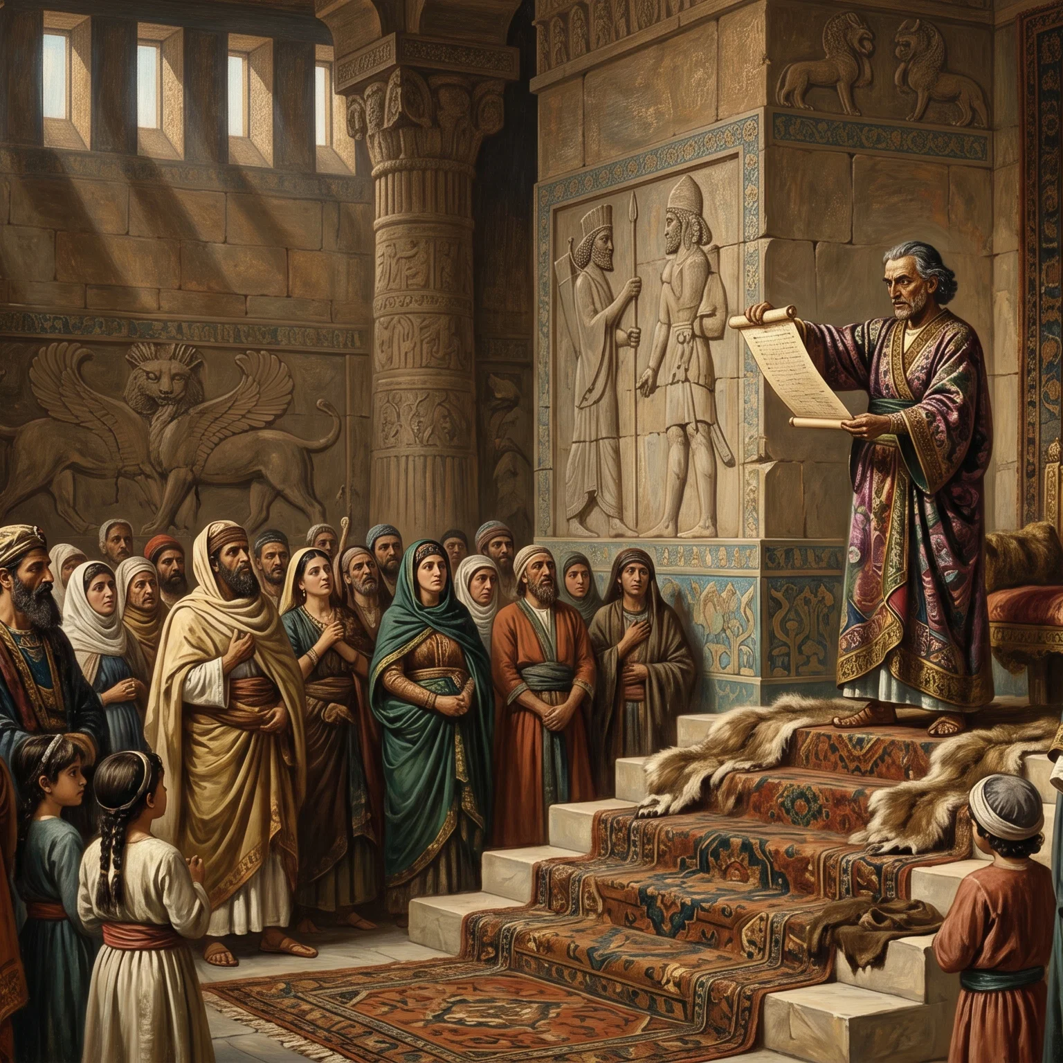 Queen Esther 's Assistant Presents the Royal Decree