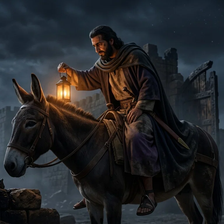 Nehemiah Inspecting the Ruins of Jerusalem