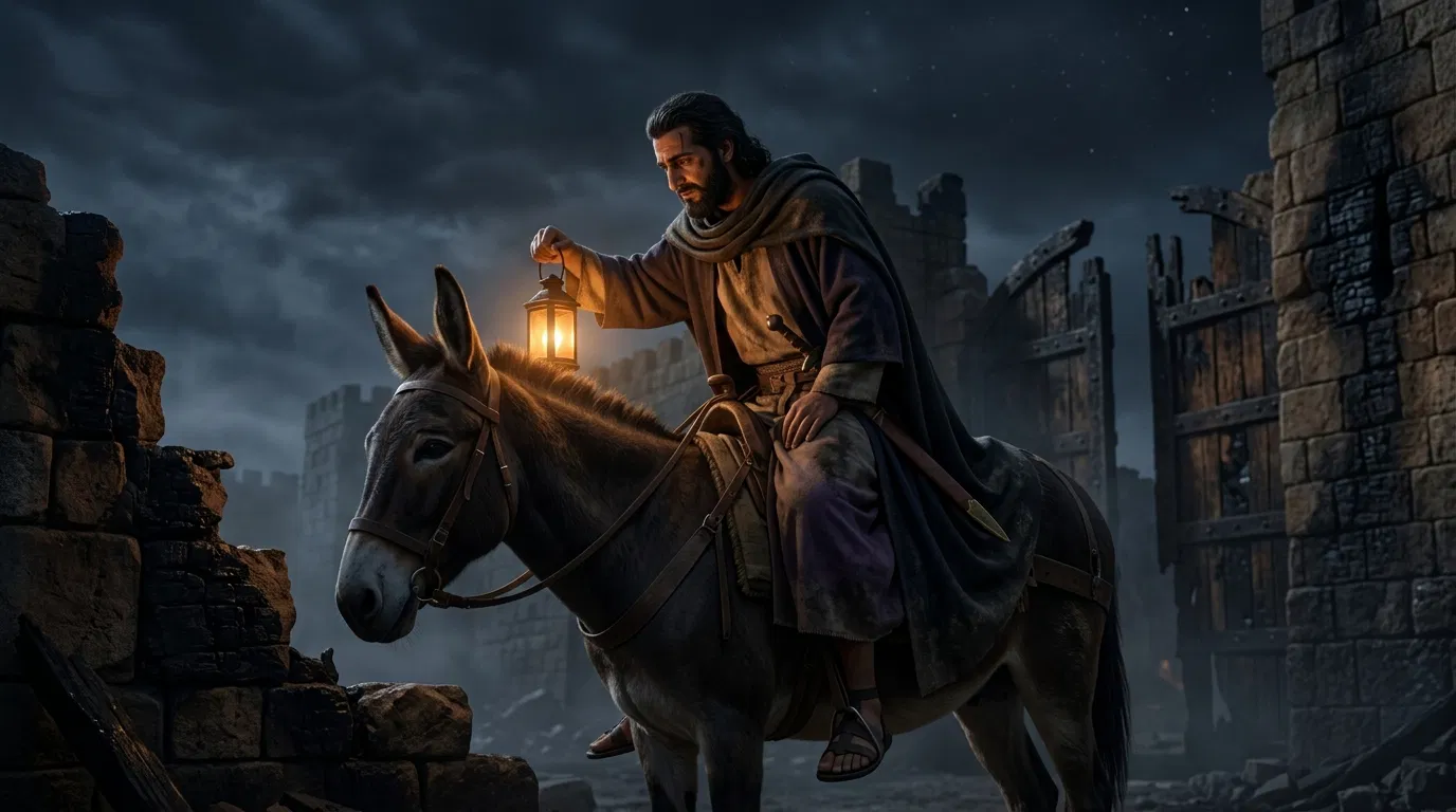 Nehemiah Inspecting the Ruins of Jerusalem